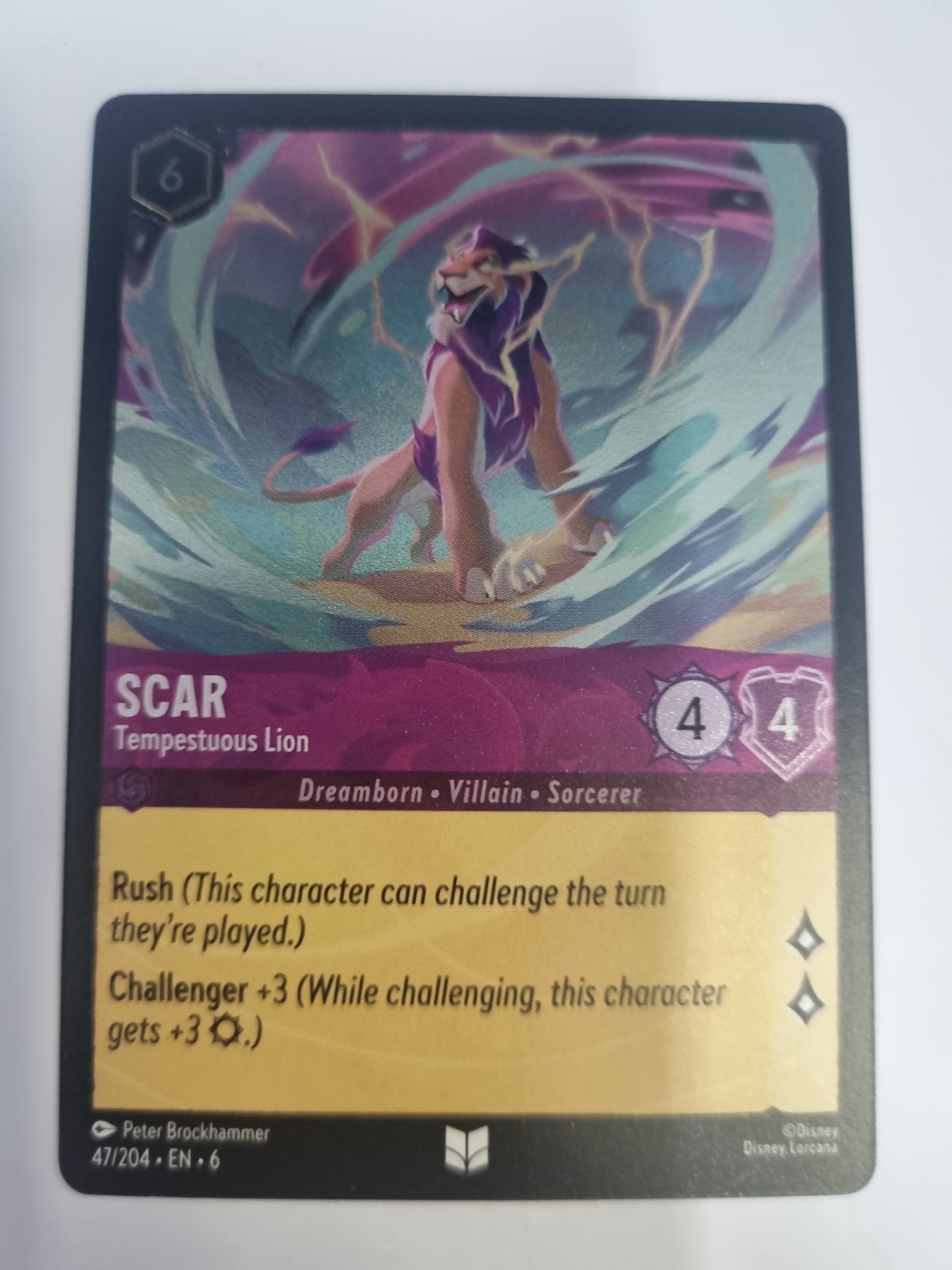 Lorcana Azurite Sea - COLDFOIL - Scar - Tempestuous Lion - #47/204 - Uncommon