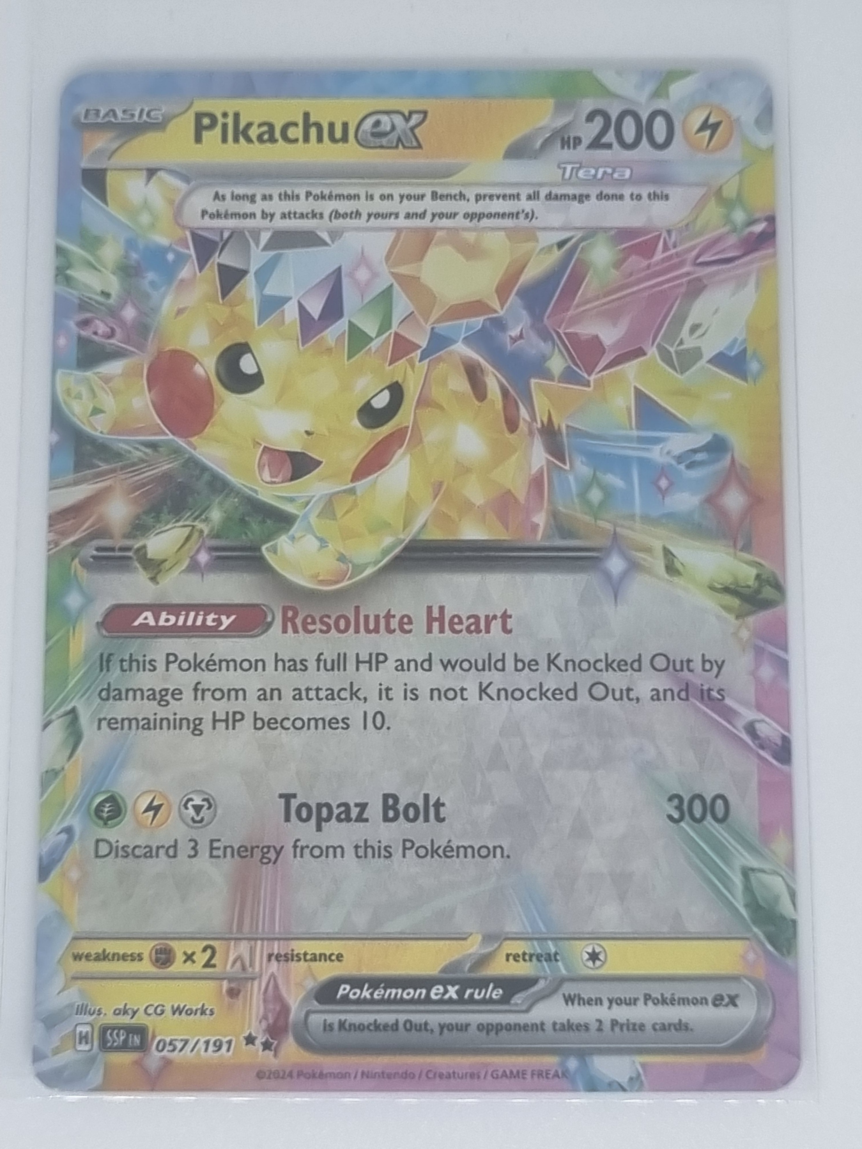 Pokemon TCG - Surging Sparks - #057/191 - Pikachu EX - Double Rare