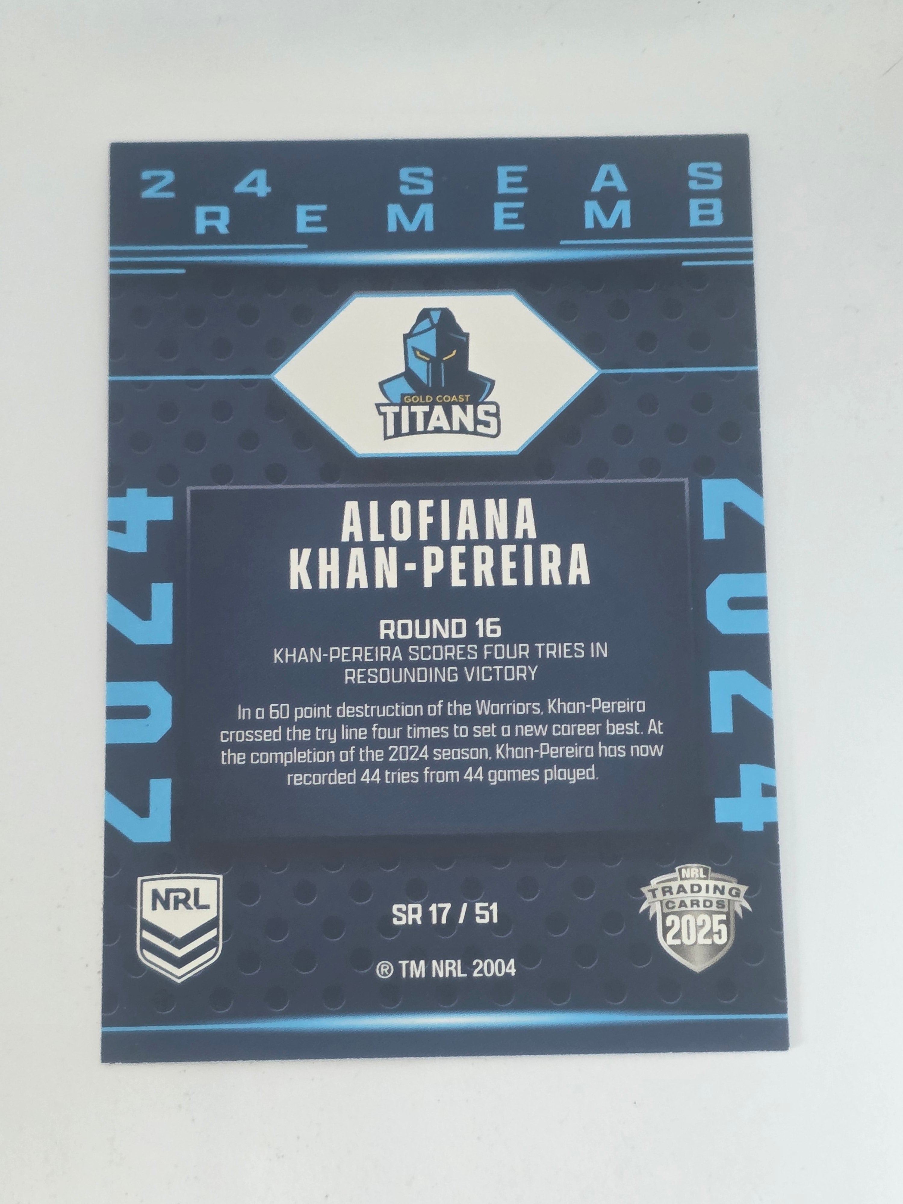 NRL 2025 Traders | 2024 Season to Remember #SR17 | Alofiana Khan-Pereira Titans