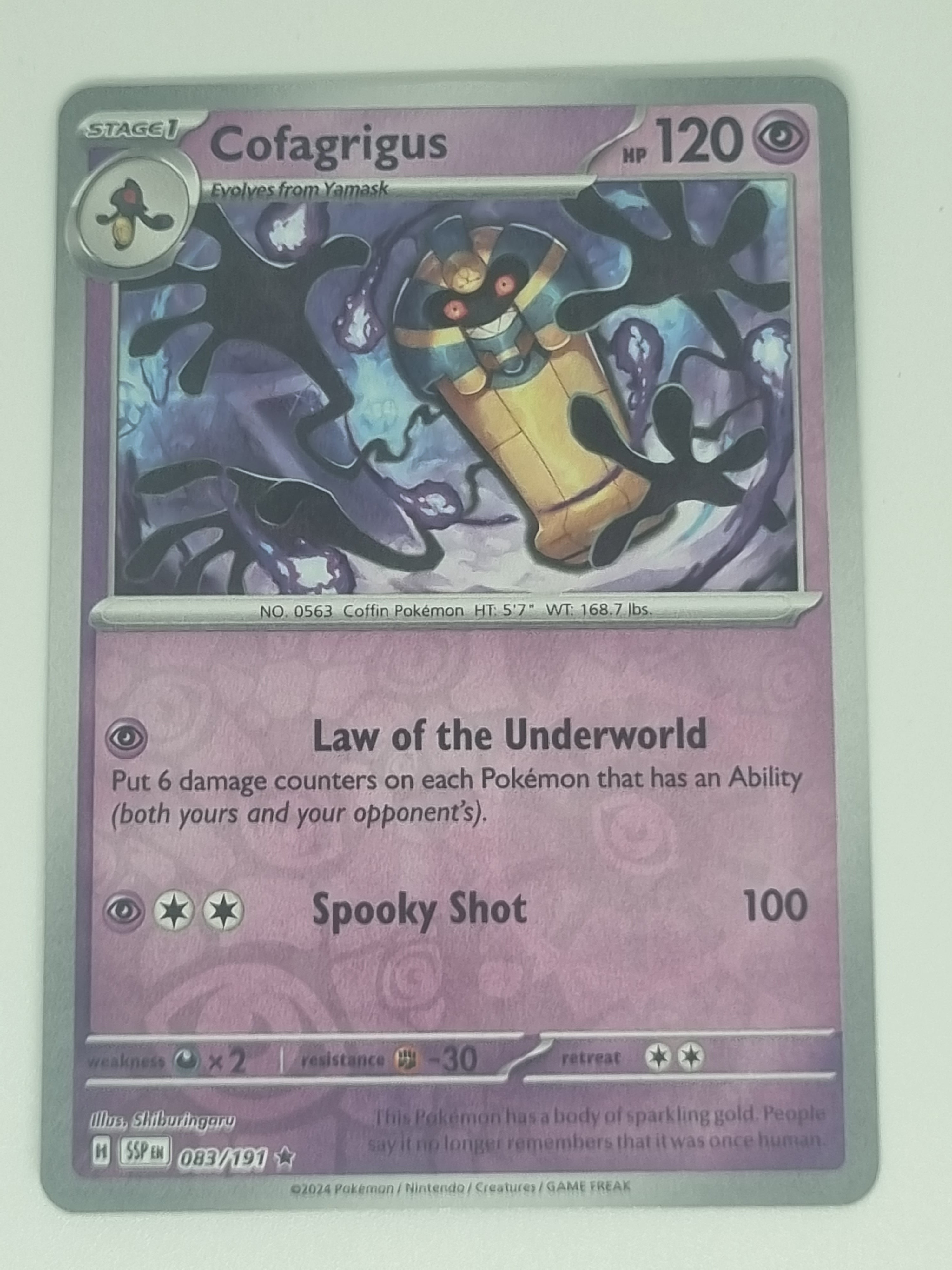 Pokemon TCG - Surging Sparks - #083/191 - Reverse Holo - Cofagrigus - Rare