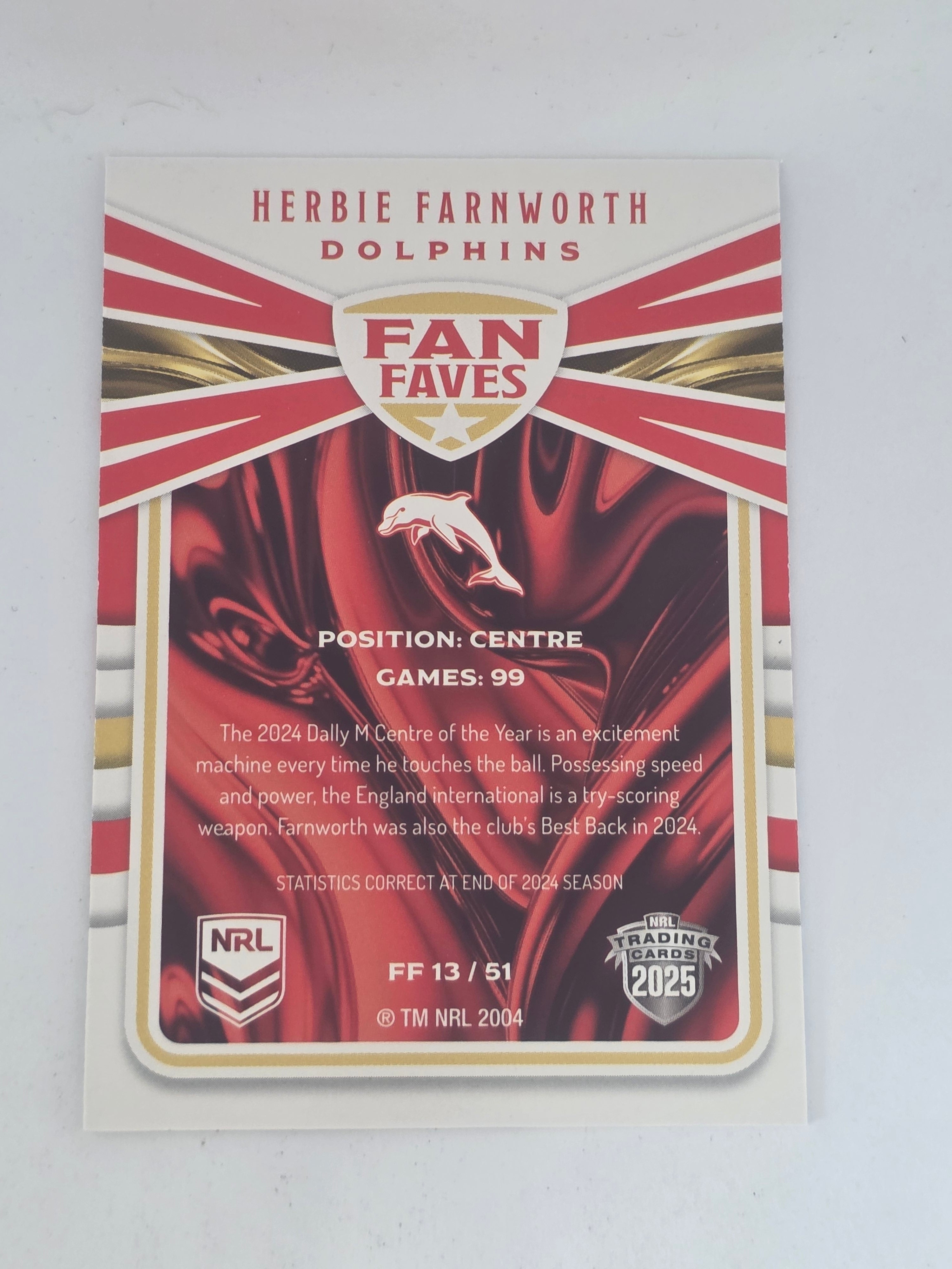 NRL 2025 Traders | Fan Favourites | #FF13 | Herbie Farnworth | Dolphins