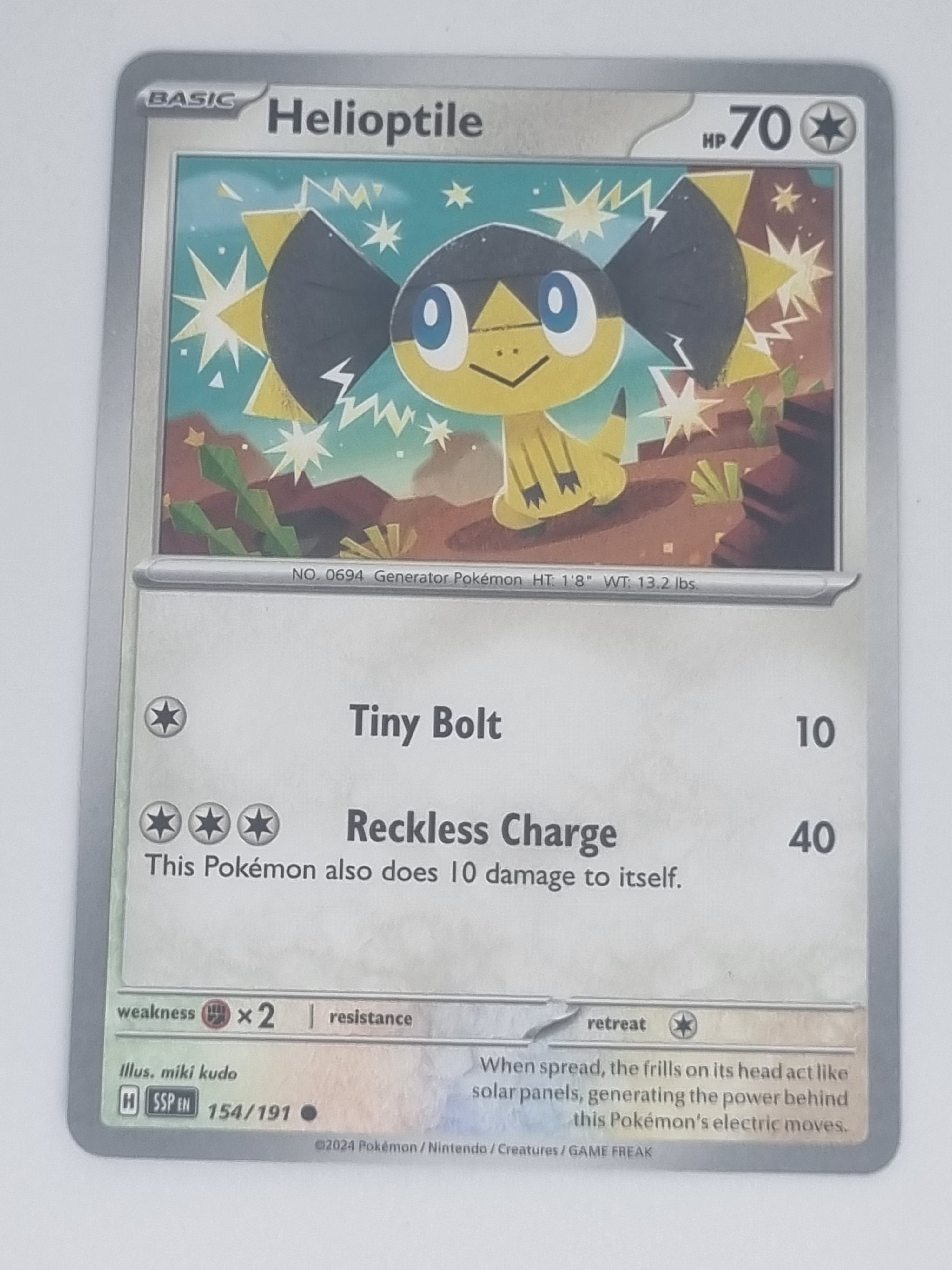 Pokemon TCG - Surging Sparks - #154/191 - Helioptile - Common
