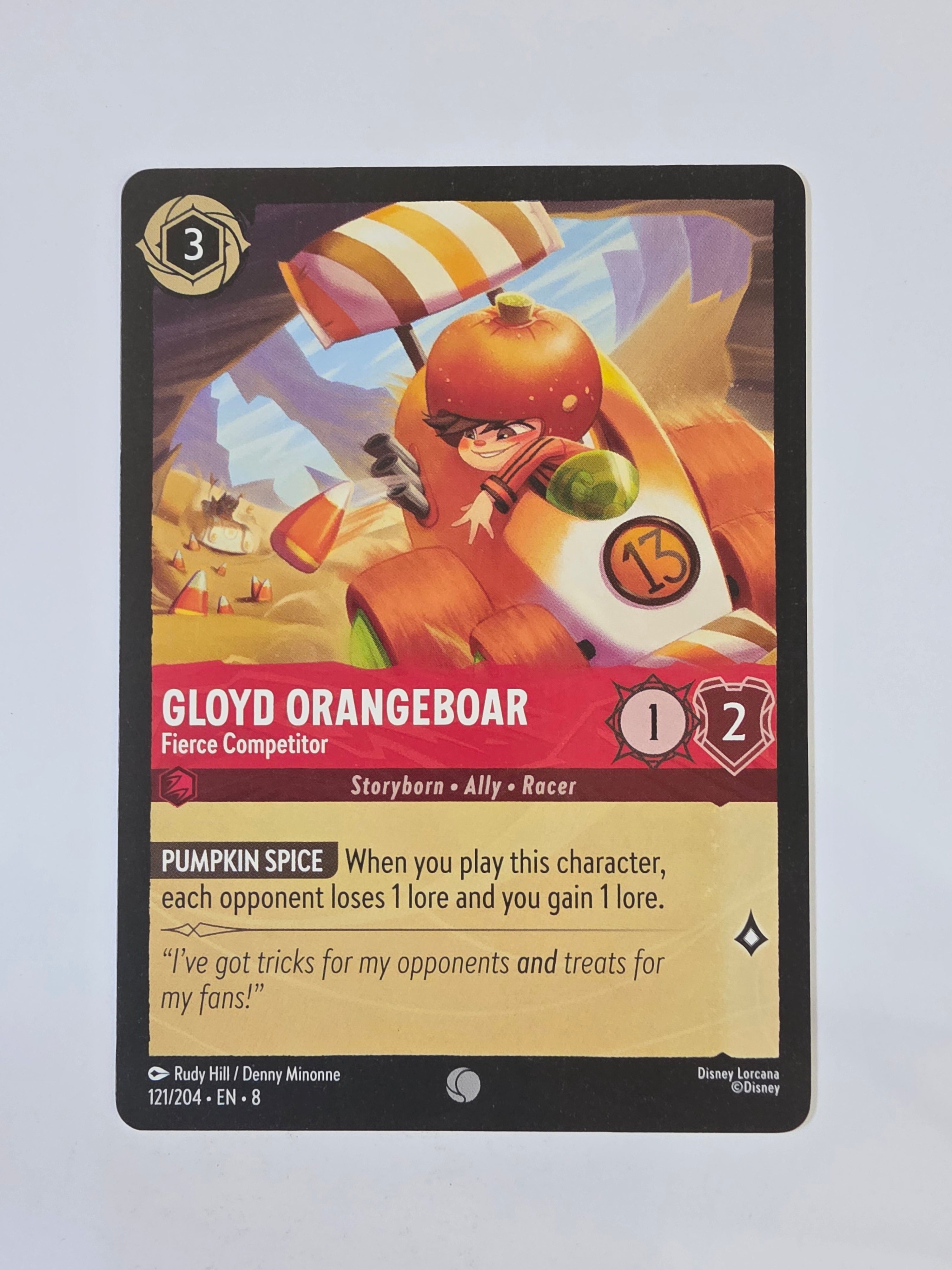 Disney Lorcana Reign of Jafar | Gloyd Orangeboard Fierce Competitor | #121 | Common