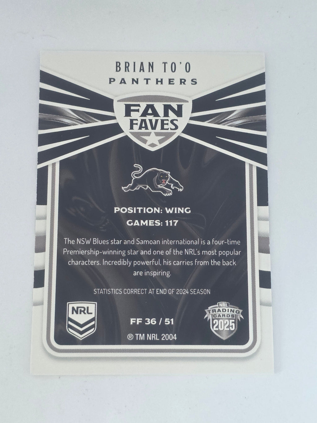 NRL 2025 Traders | Fan Favourites | #FF36 | Brian To'o | Panthers