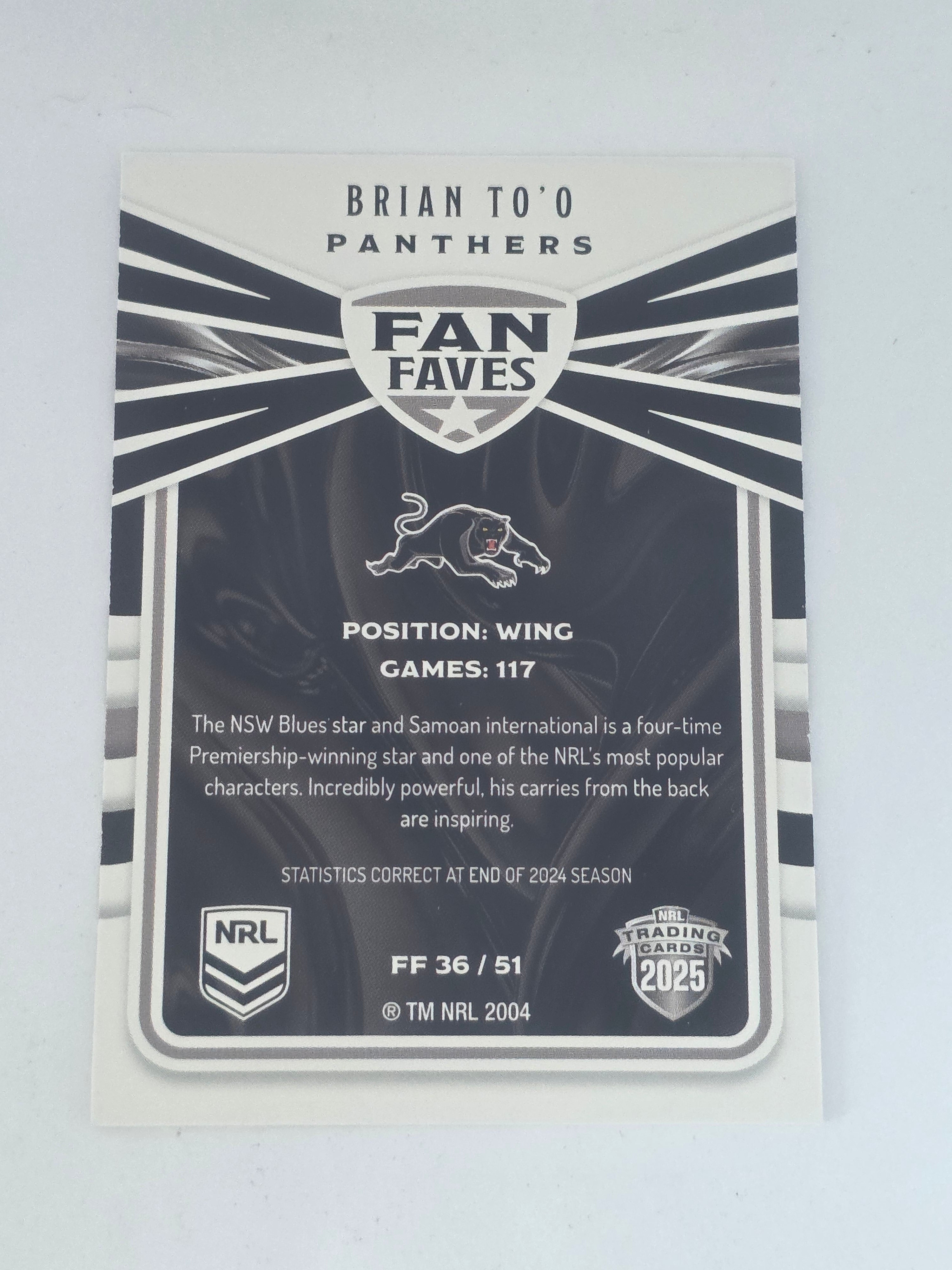 NRL 2025 Traders | Fan Favourites | #FF36 | Brian To'o | Panthers