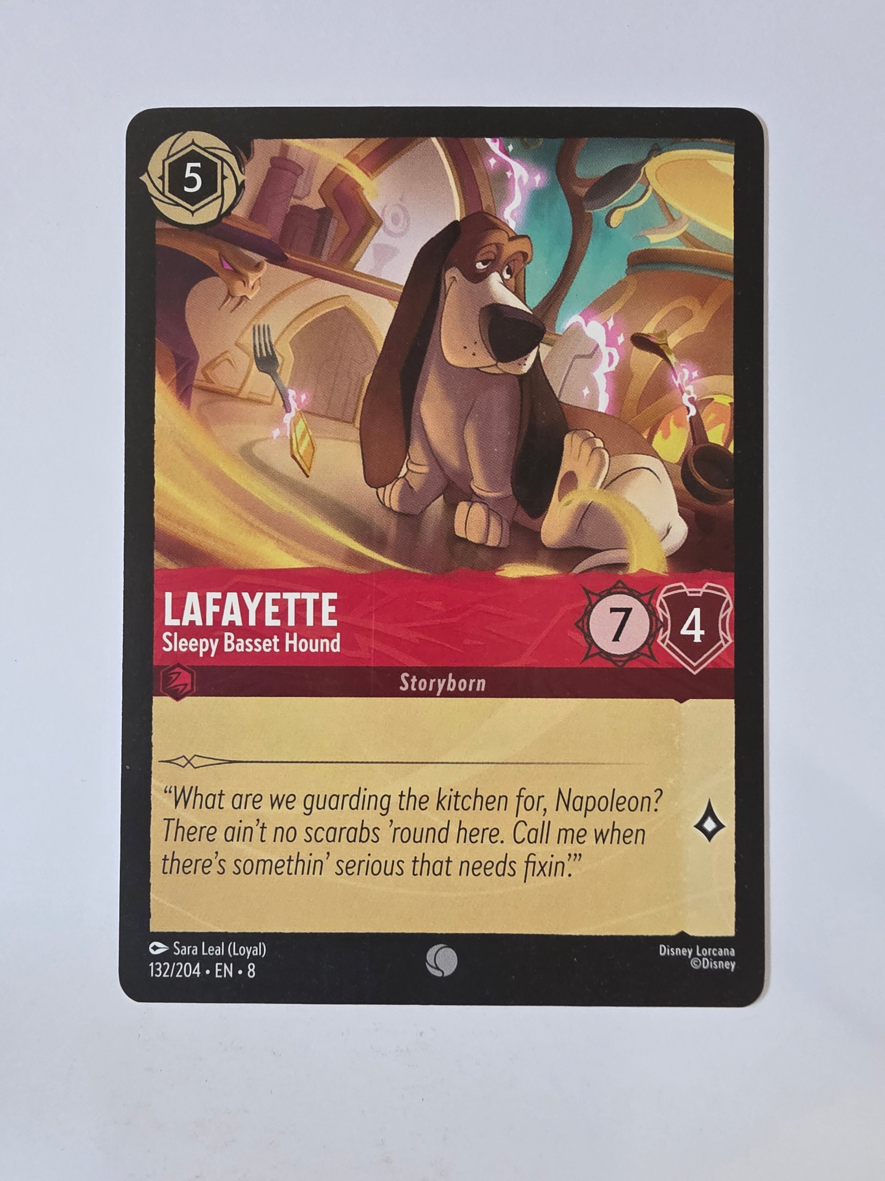 Disney Lorcana Reign of Jafar | Lafayette Sleepy Basset Hound | #132 | Common