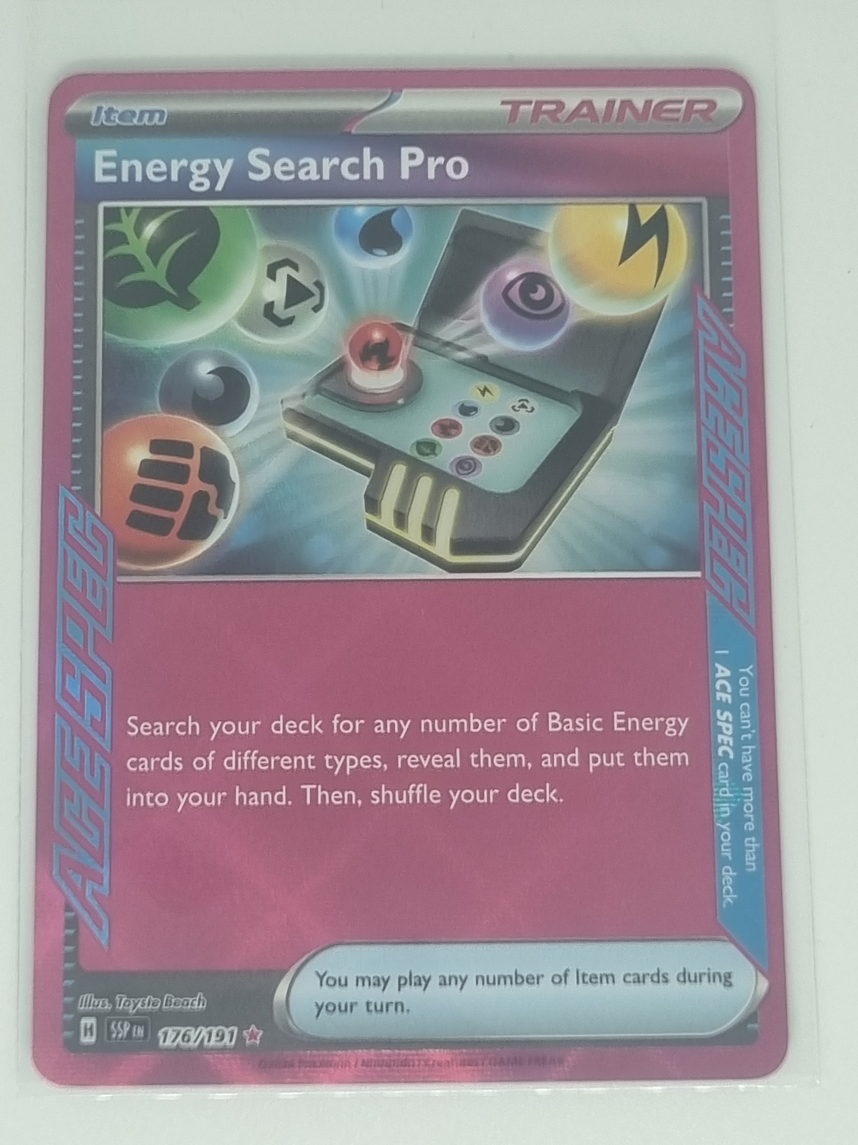 Pokemon TCG - Surging Sparks - #176/191 - Energy Search Pro - ACE SPEC