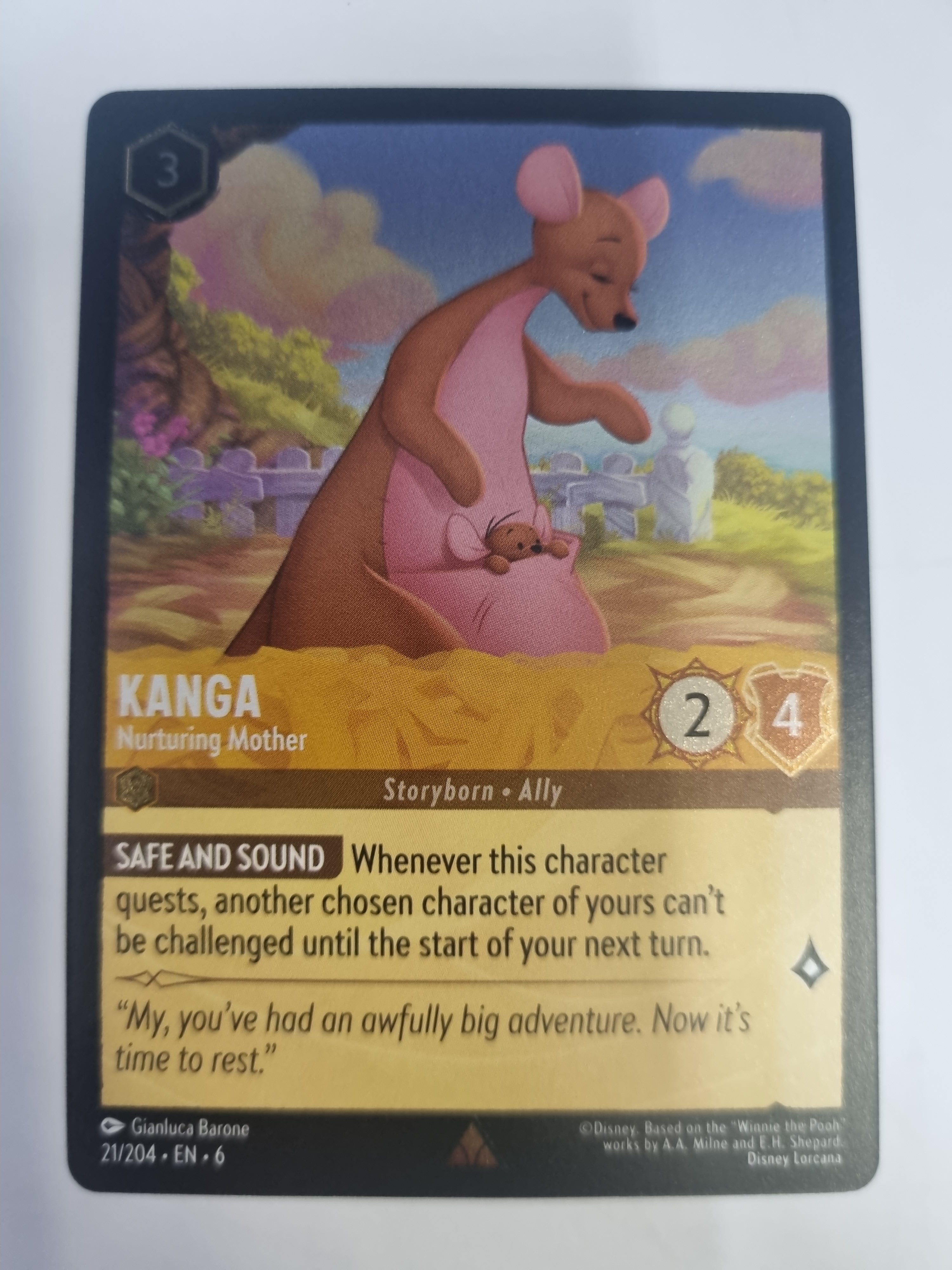 Lorcana Azurite Sea - COLDFOIL - Kanga - Foster Mom - #21/204 - Rare