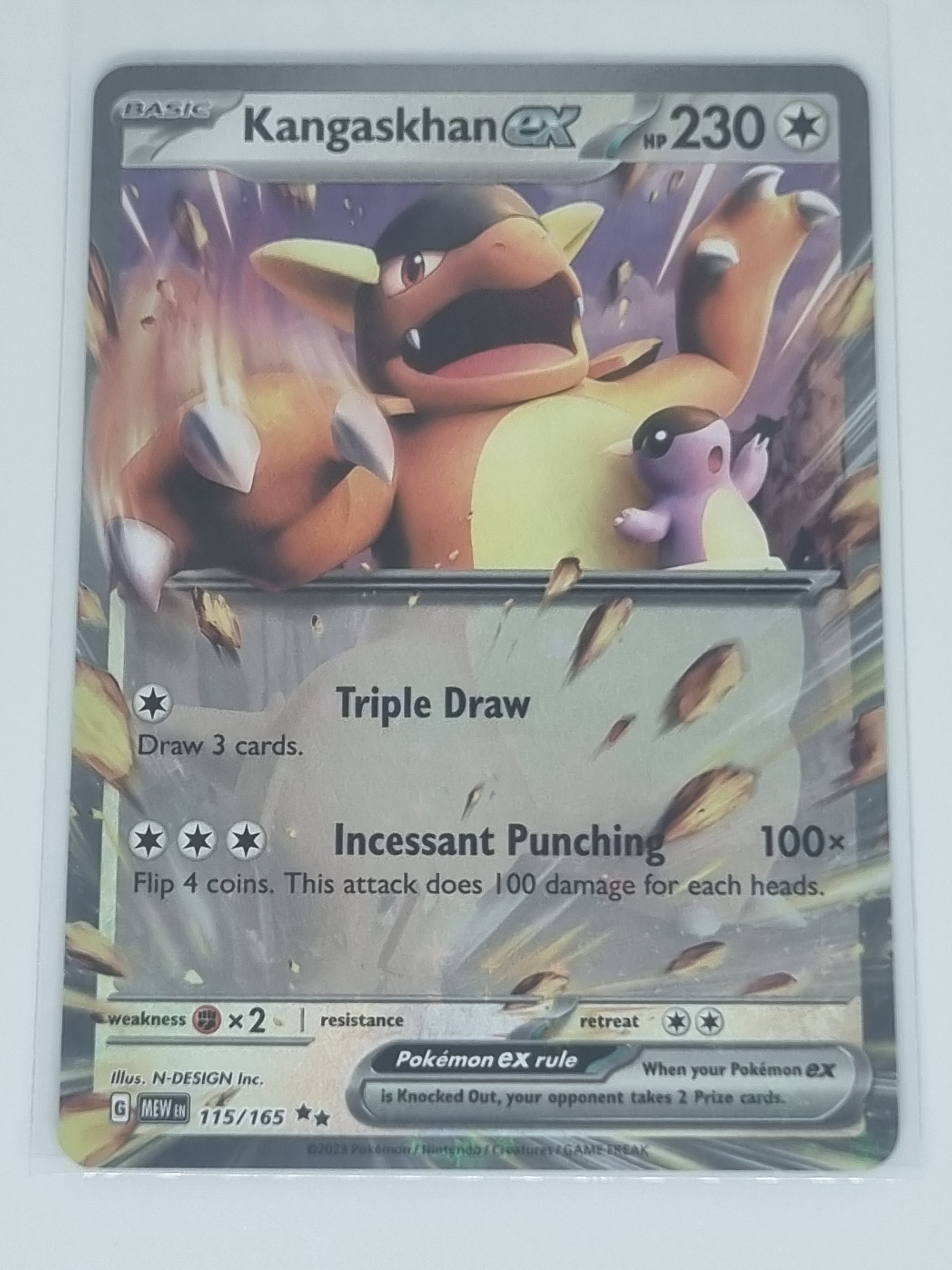 Pokemon TCG - Pokemon 151 - #115/165 - Kangaskhan ex - Double Rare