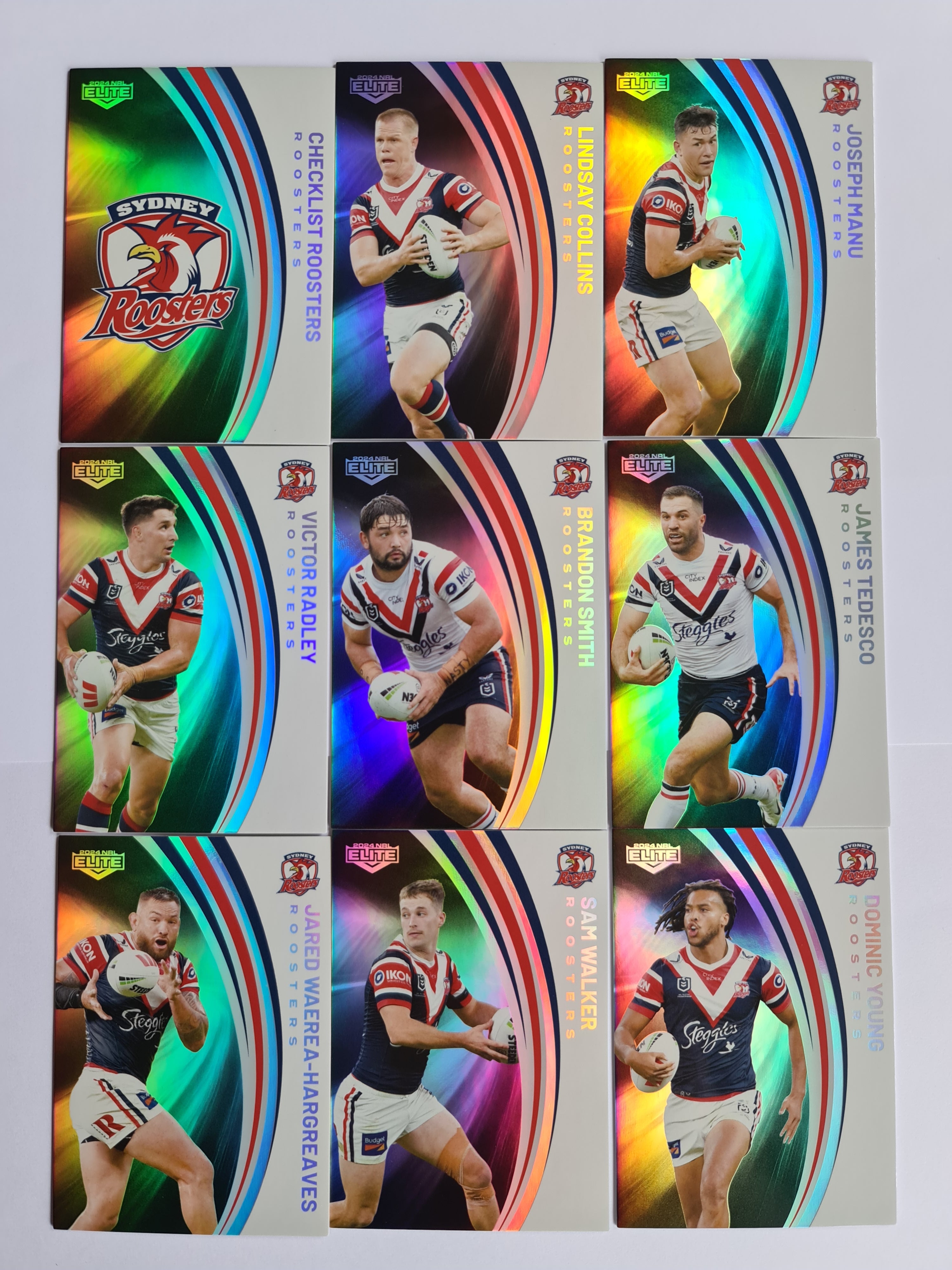 2024 Elite NRL - Pearl Team Set 9 Cards -Roosters