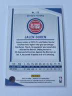 2023-24 Panini Donruss Elite - Orange Parallel - #112 - Jalen Duren - Pistons