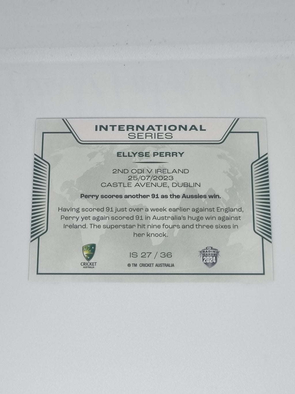 2024-25 LUXE Cricket Traders - International Series - #IS27 - Ellyse Perry