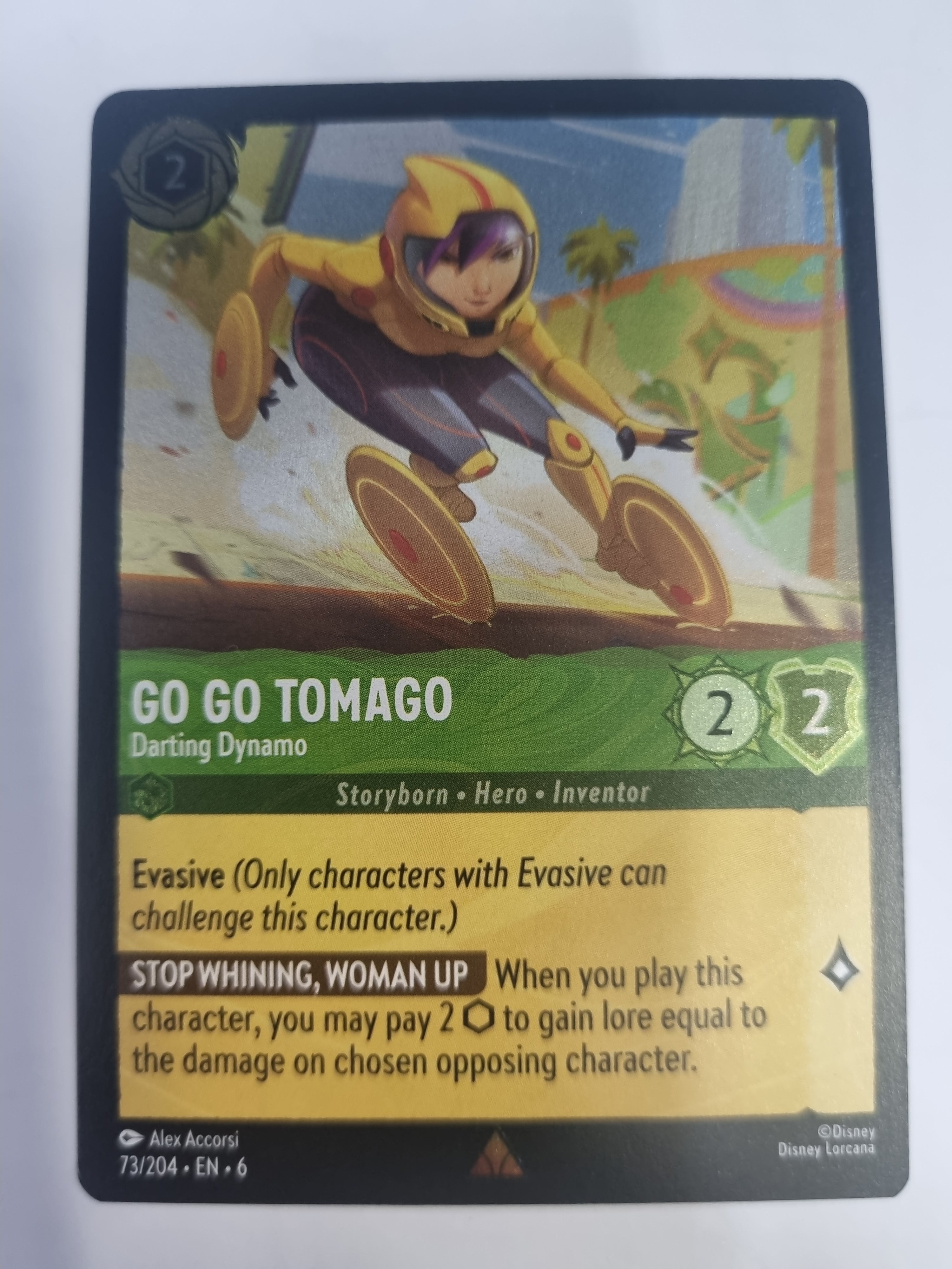 Lorcana Azurite Sea - COLDFOIL - Go Go Tomago - Darting Dynamo - #73/204 - Rare