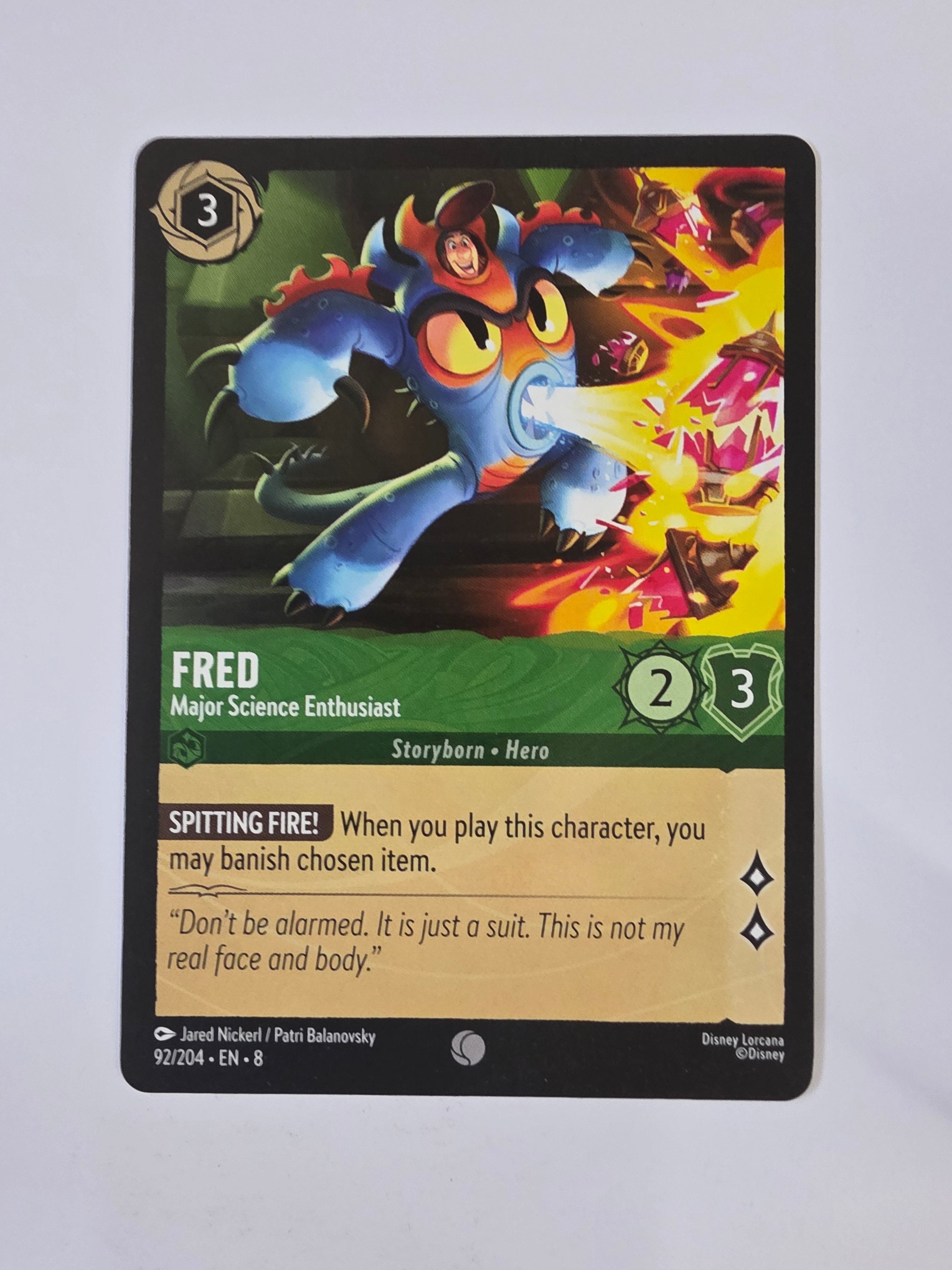 Disney Lorcana Reign of Jafar | Fred Major Science Enthusiast | #092 | Common