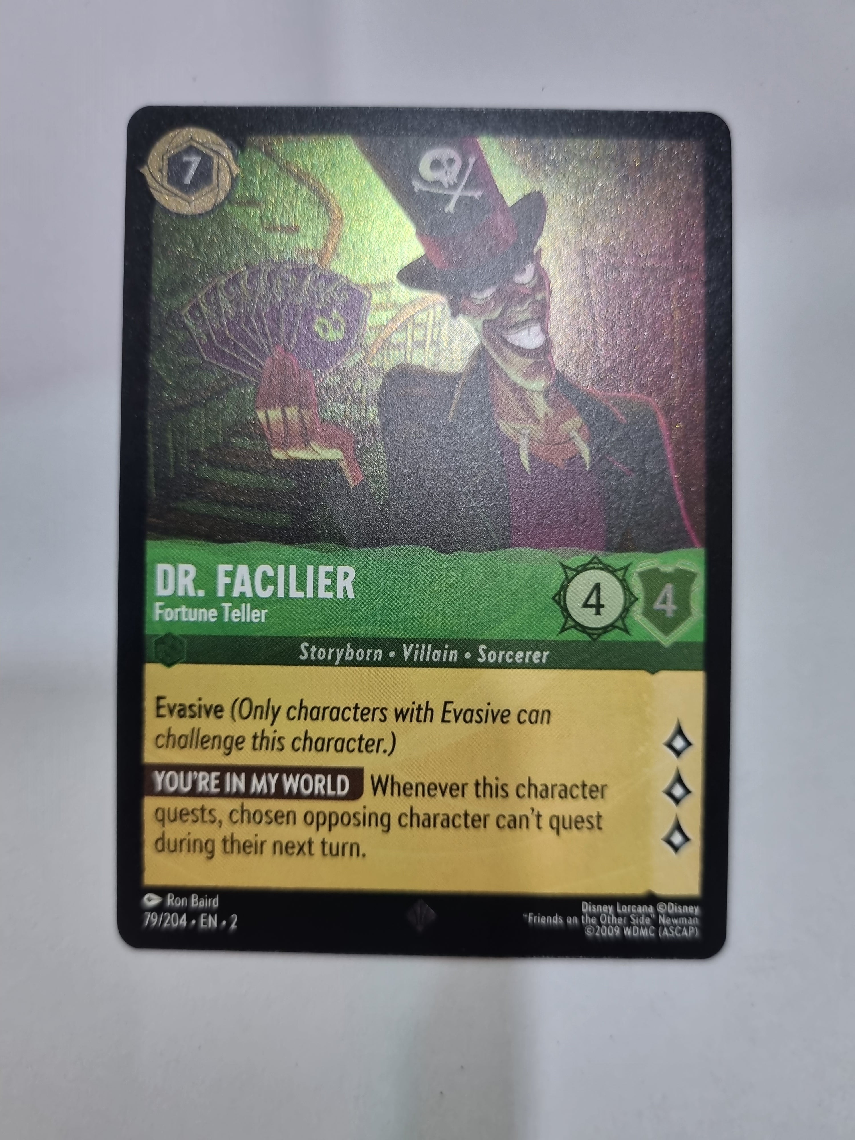 Lorcana - Floodborn - #79/204 - Coldfoil - Dr Facilier - Fortune Teller - Super Rare