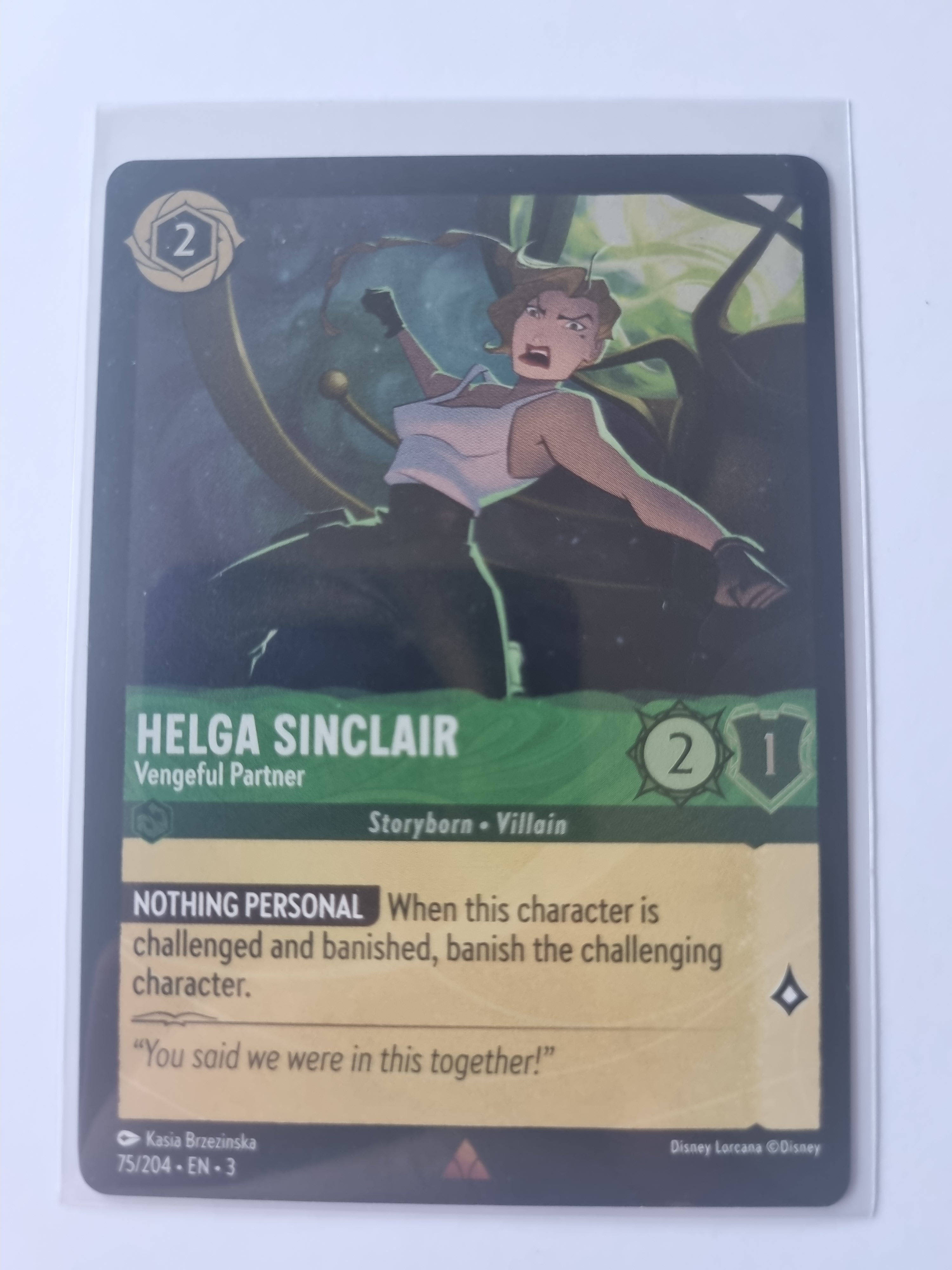 Into the Inklands Coldfoil Helga Sinclair - Vengeful Partner 75/204 - Rare