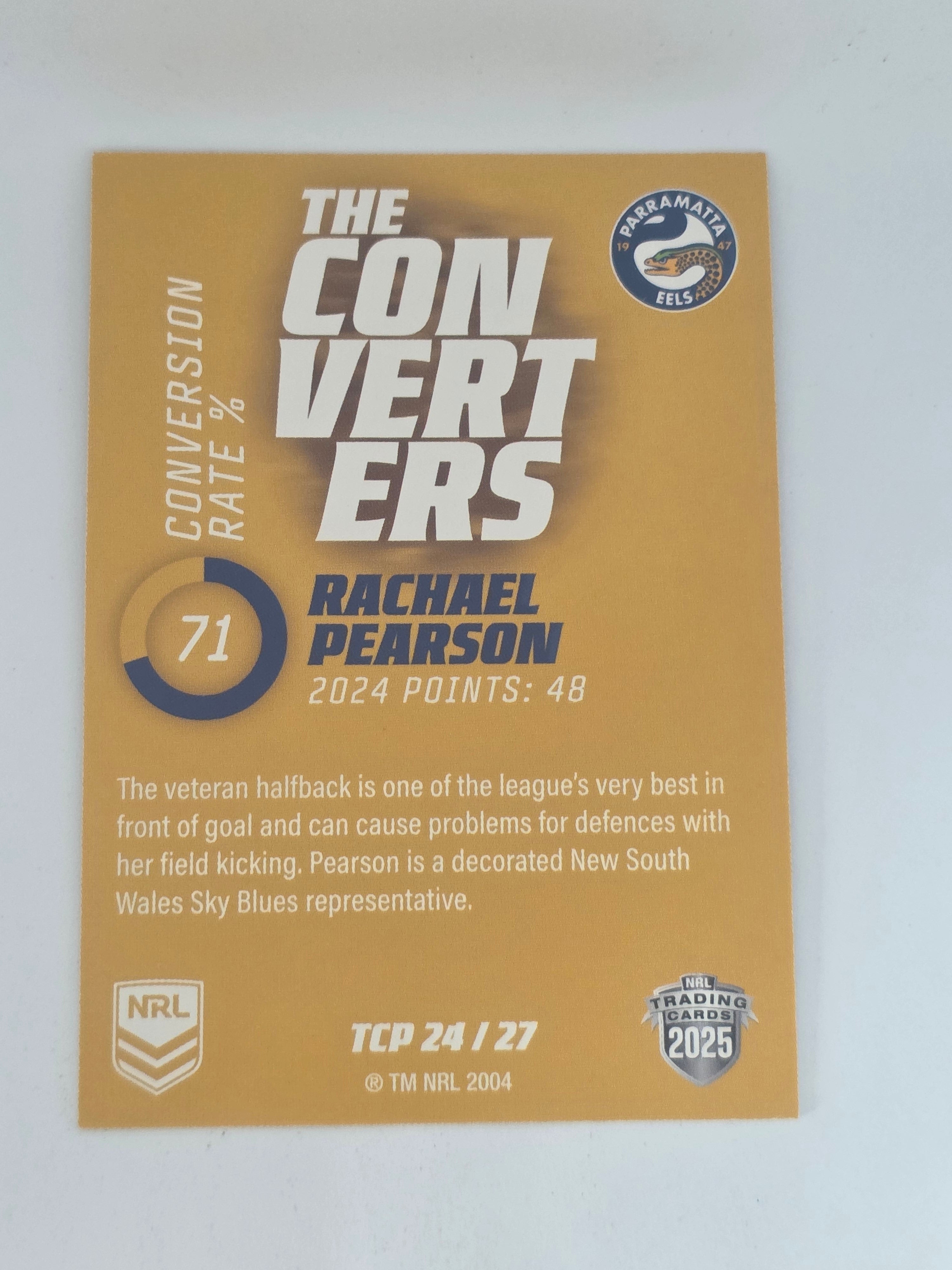 NRL 2025 Traders Titanium| Converters Parallel | #TCP24 | Rachael Pearson | Eels