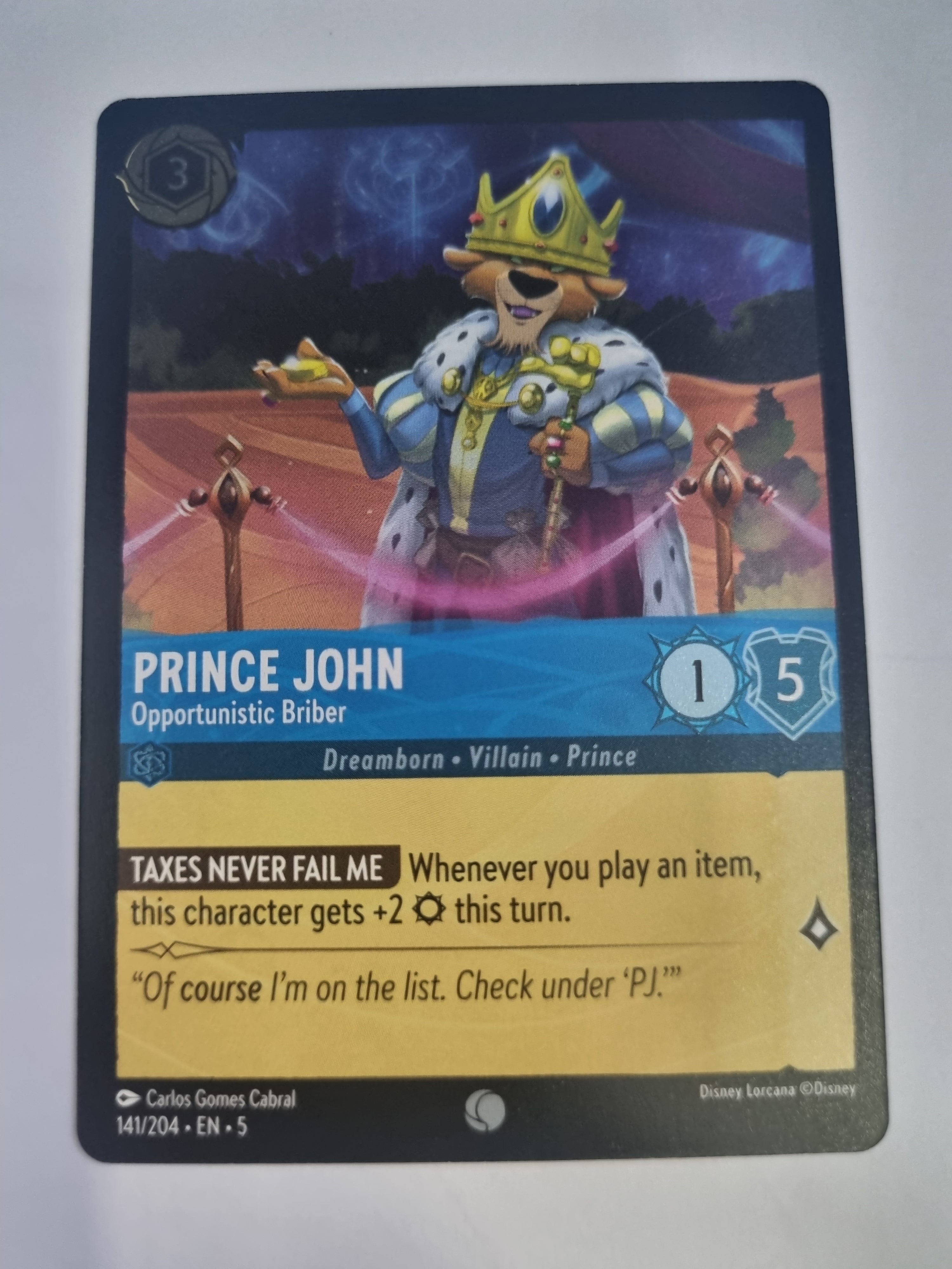 Shimmering Skies - Coldfoil - Prince John - Opportunistic Briber - 141/204 - Common