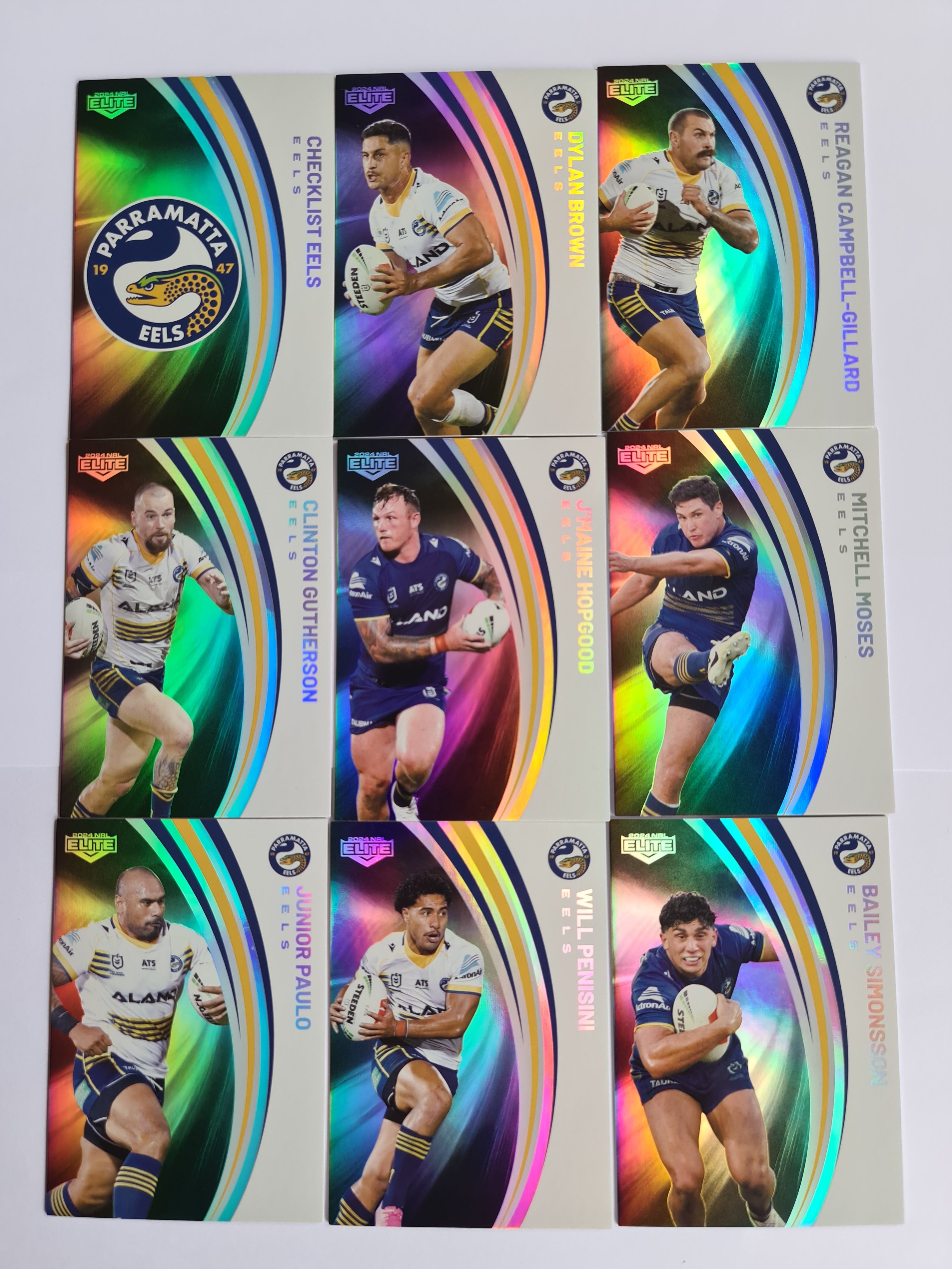 2024 Elite NRL - Pearl Team Set 9 Cards - Eels