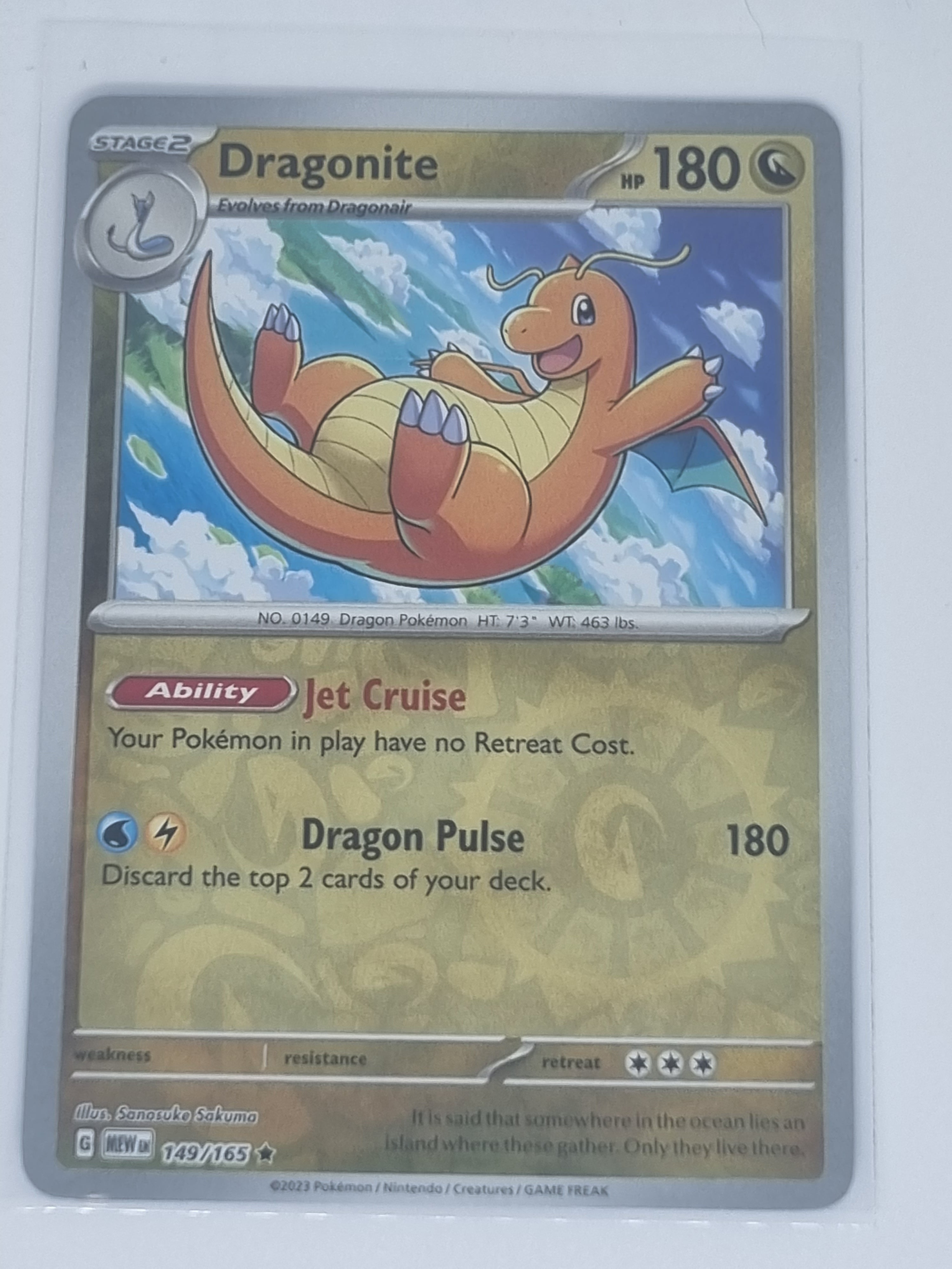 Pokemon TCG - Pokemon 151 - #149/165 - Reverse Holo - Dragonite - Rare