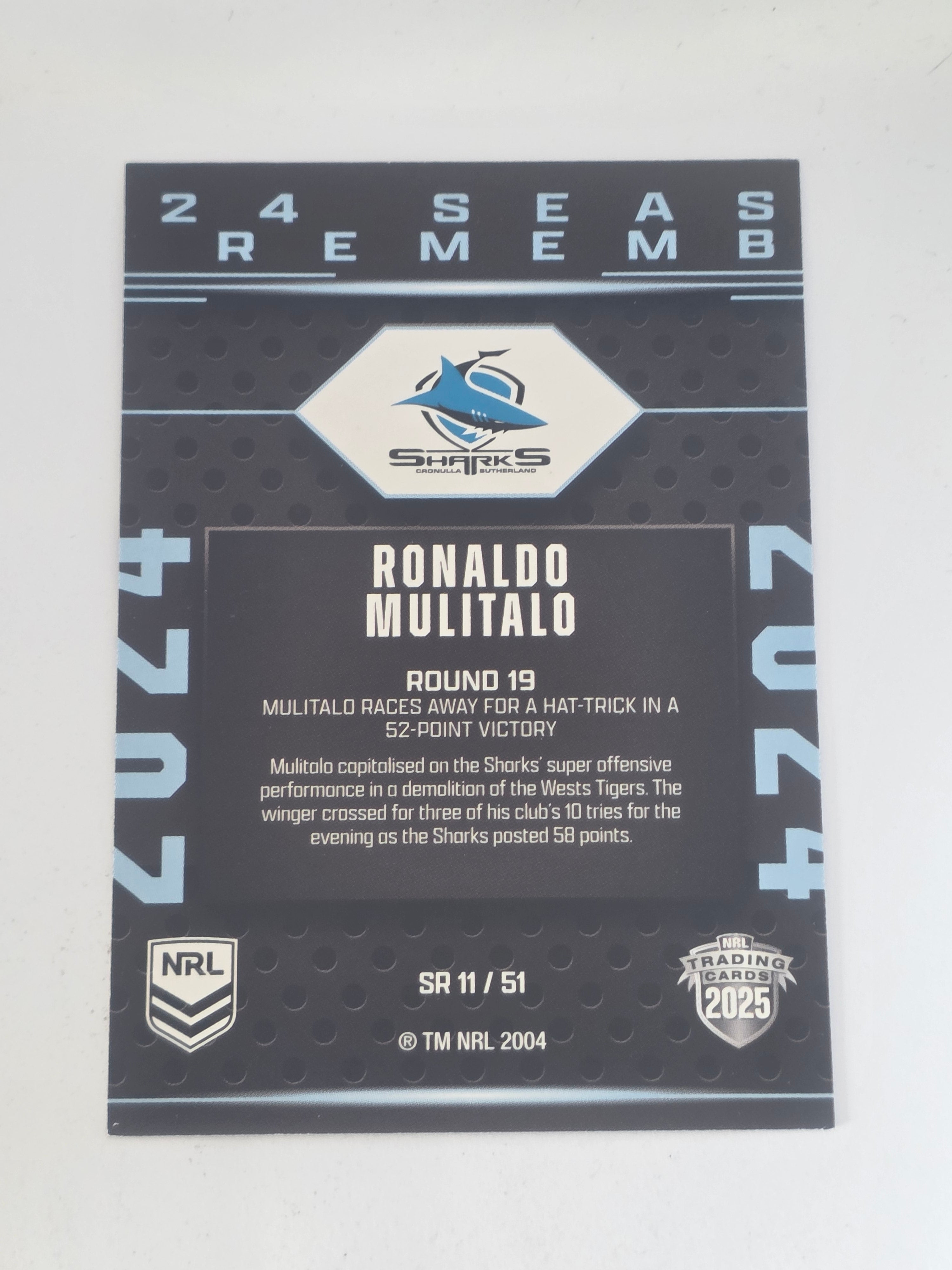 NRL 2025 Traders | 2024 Season to Remember | #Sr11 | Ronaldo Mulitalo | Sharks