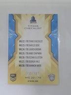 NRL 2025 Traders Titanium | NRLW Gold | #WG22 | Checklist | #115/197 | Titans