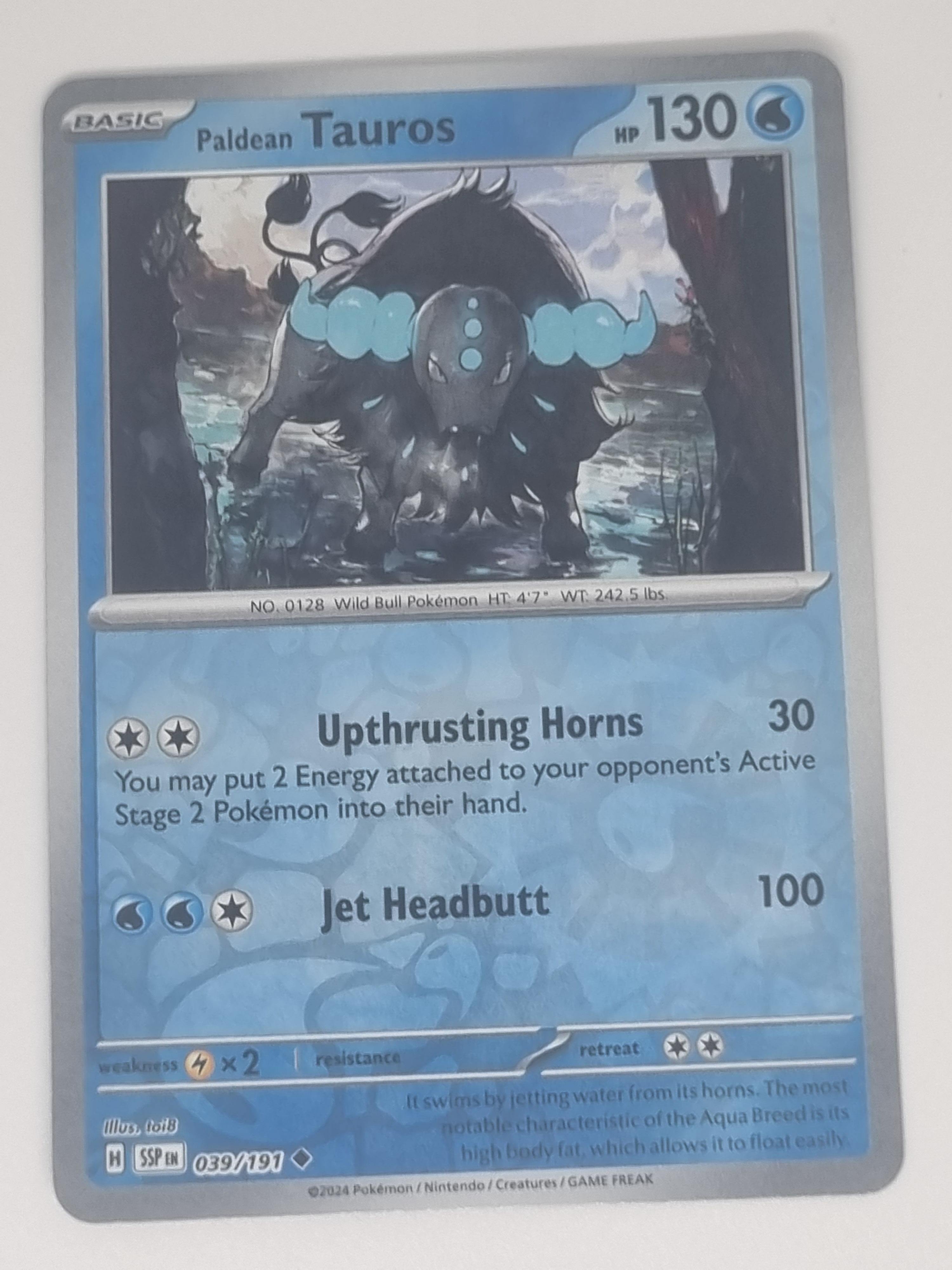 Pokemon TCG - Surging Sparks - #039/191 - Reverse Holo - Paldean Tauros Uncommon