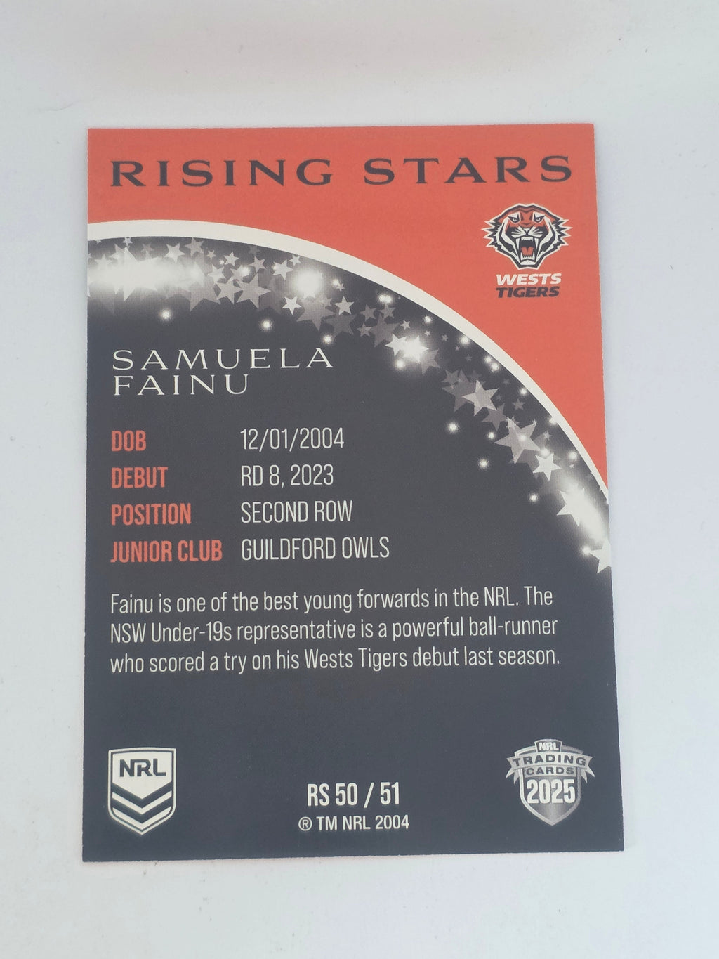 NRL 2025 Traders | Rising Stars | #RS50 | Samuela Fainu | Tigers