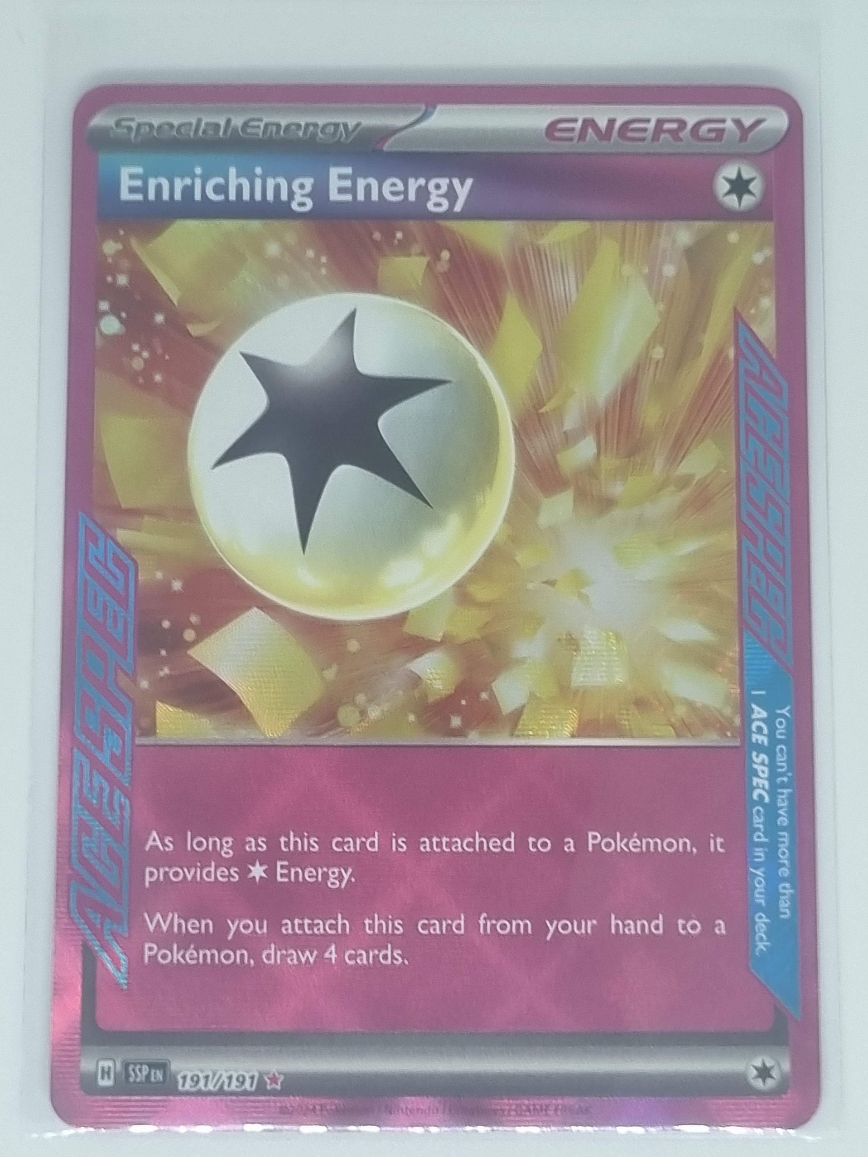 Pokemon TCG - Surging Sparks - #191/191 - Enriching Energy - ACE SPEC