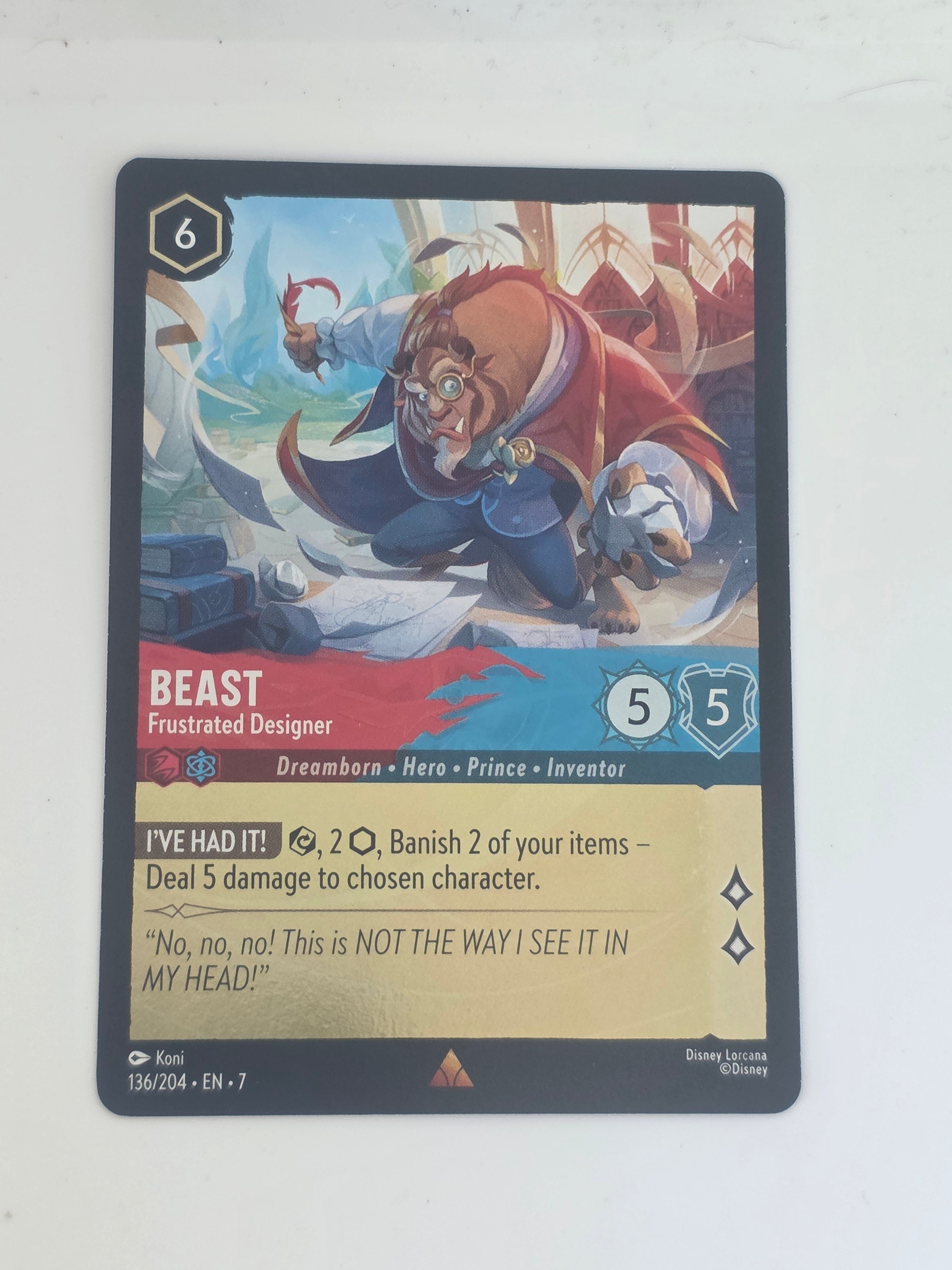 Lorcana | Archazia's Island COLDFOIL #136/204 Beast - Frustrated Designer | Rare