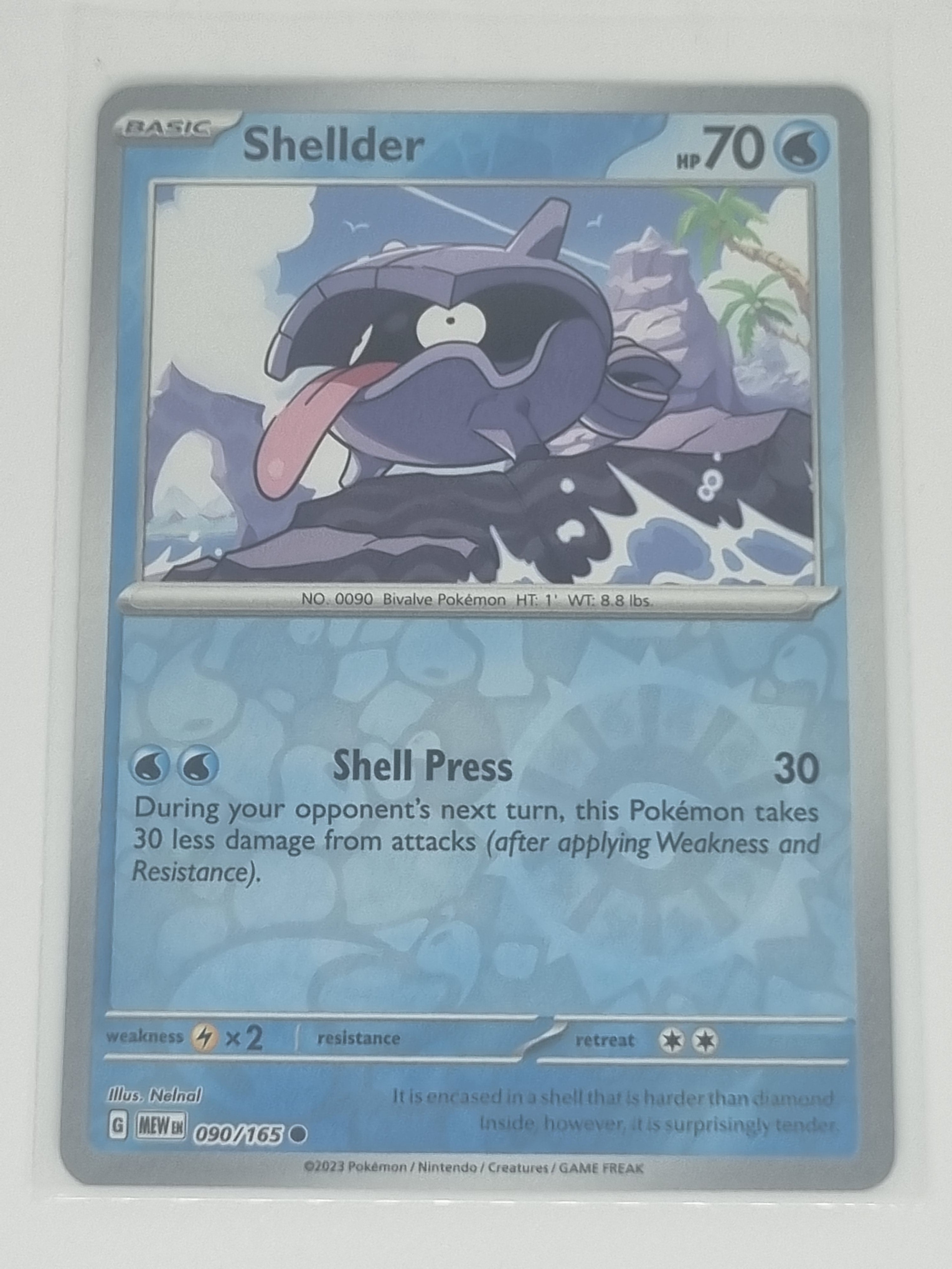 Pokemon TCG - Pokemon 151 - #090/165 - Reverse Holo - Shellder - Common