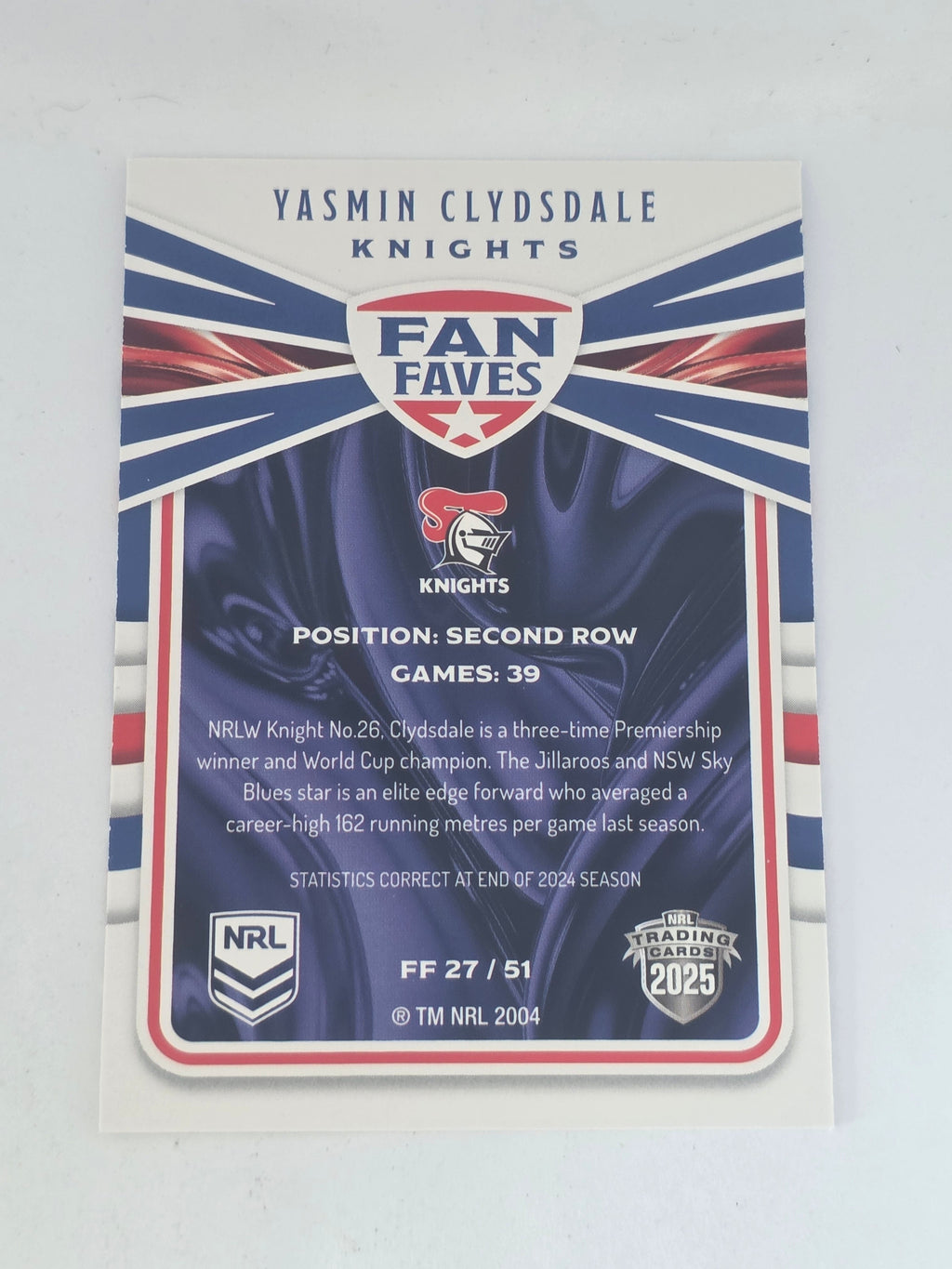 NRL 2025 Traders | Fan Favourites | #FF27 | Yasmin Clydsdale | Knights