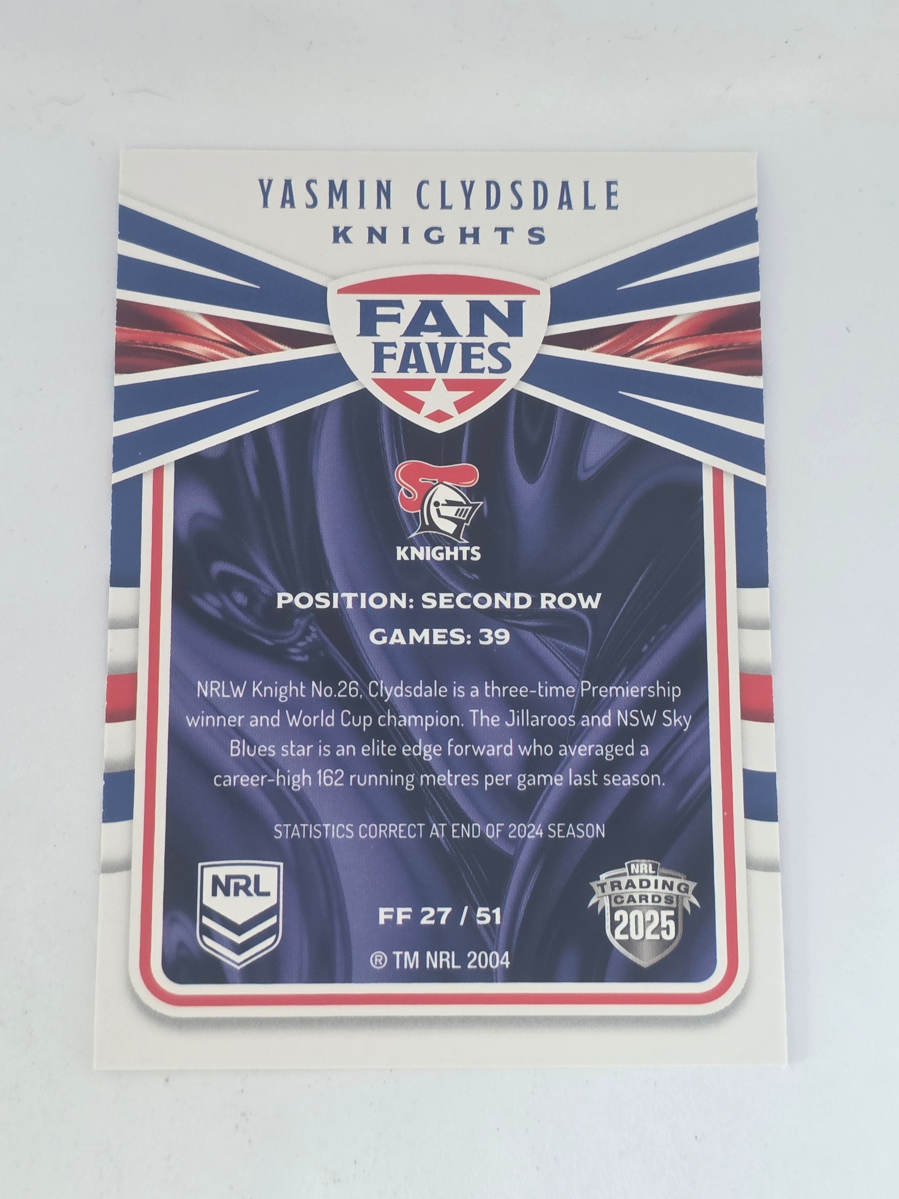 NRL 2025 Traders | Fan Favourites | #FF27 | Yasmin Clydsdale | Knights