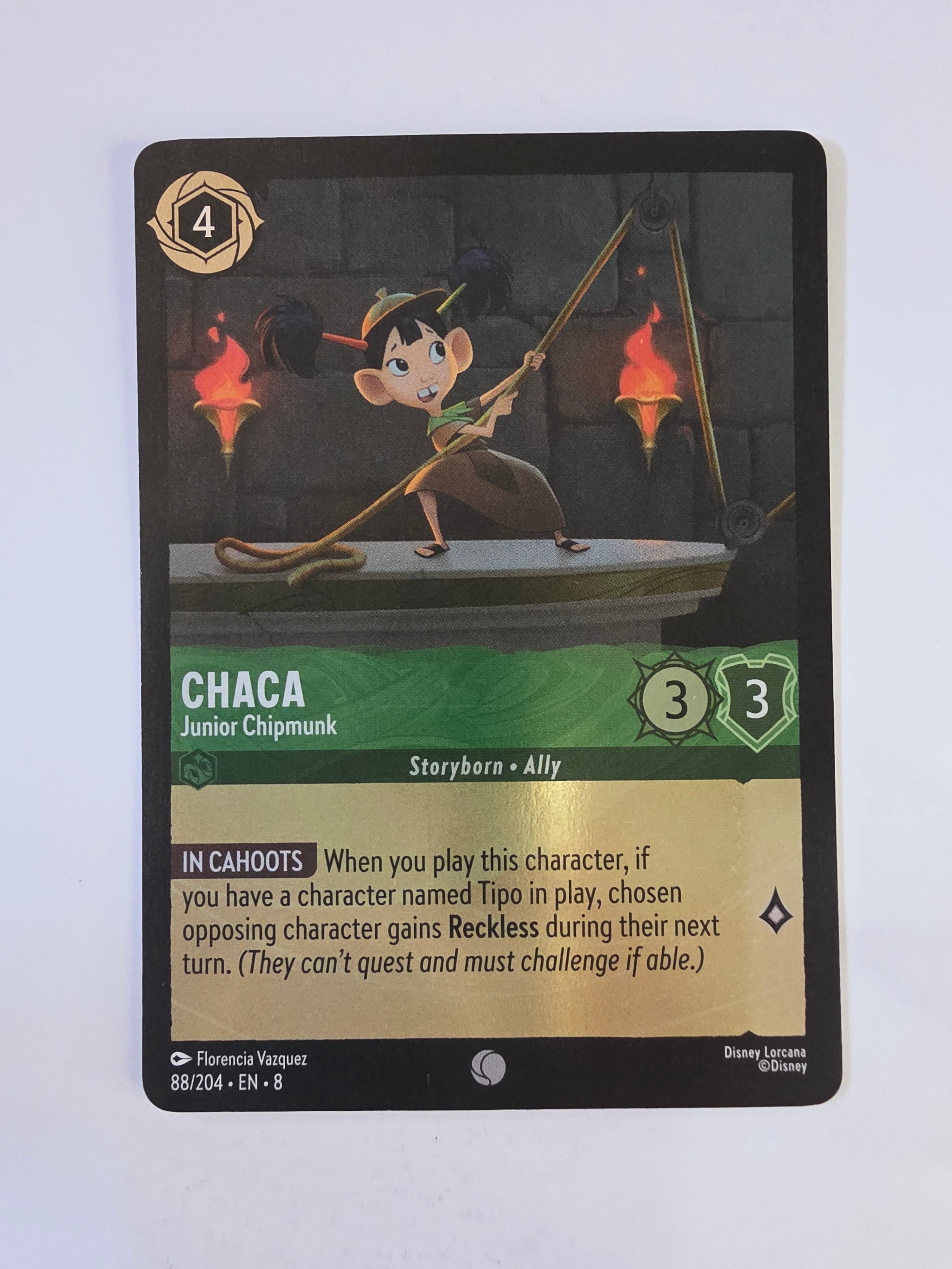Disney Lorcana Reign of Jafar | Coldfoil | Chaca Junior Chipmunk | #088 | Common