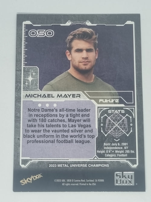 2023 Skybox Metal Universe Champions - #050 - Michael Mayer