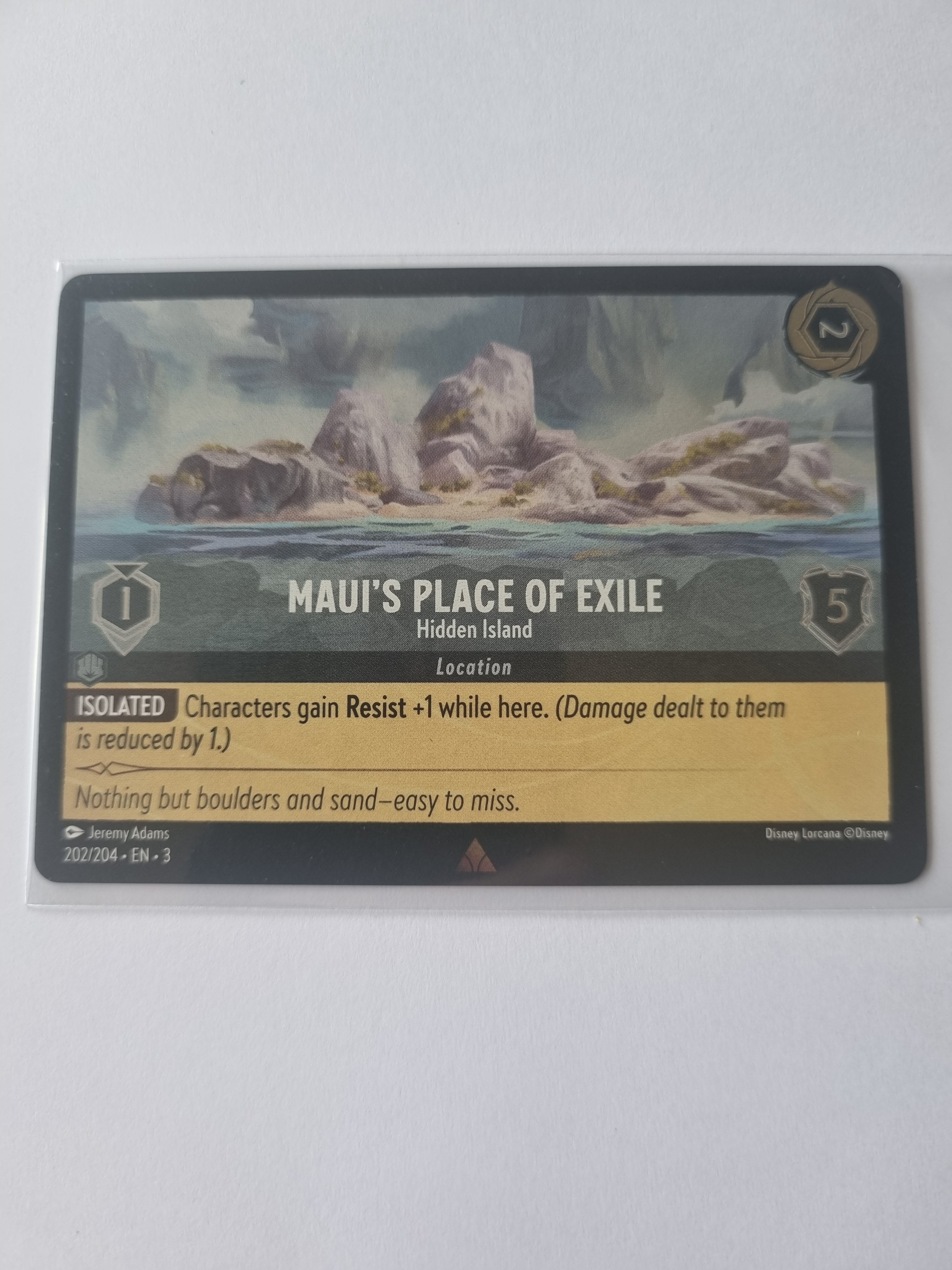 Inklands - Coldfoil - Maui's Place of Exile - Hidden Island 202/204 Rare