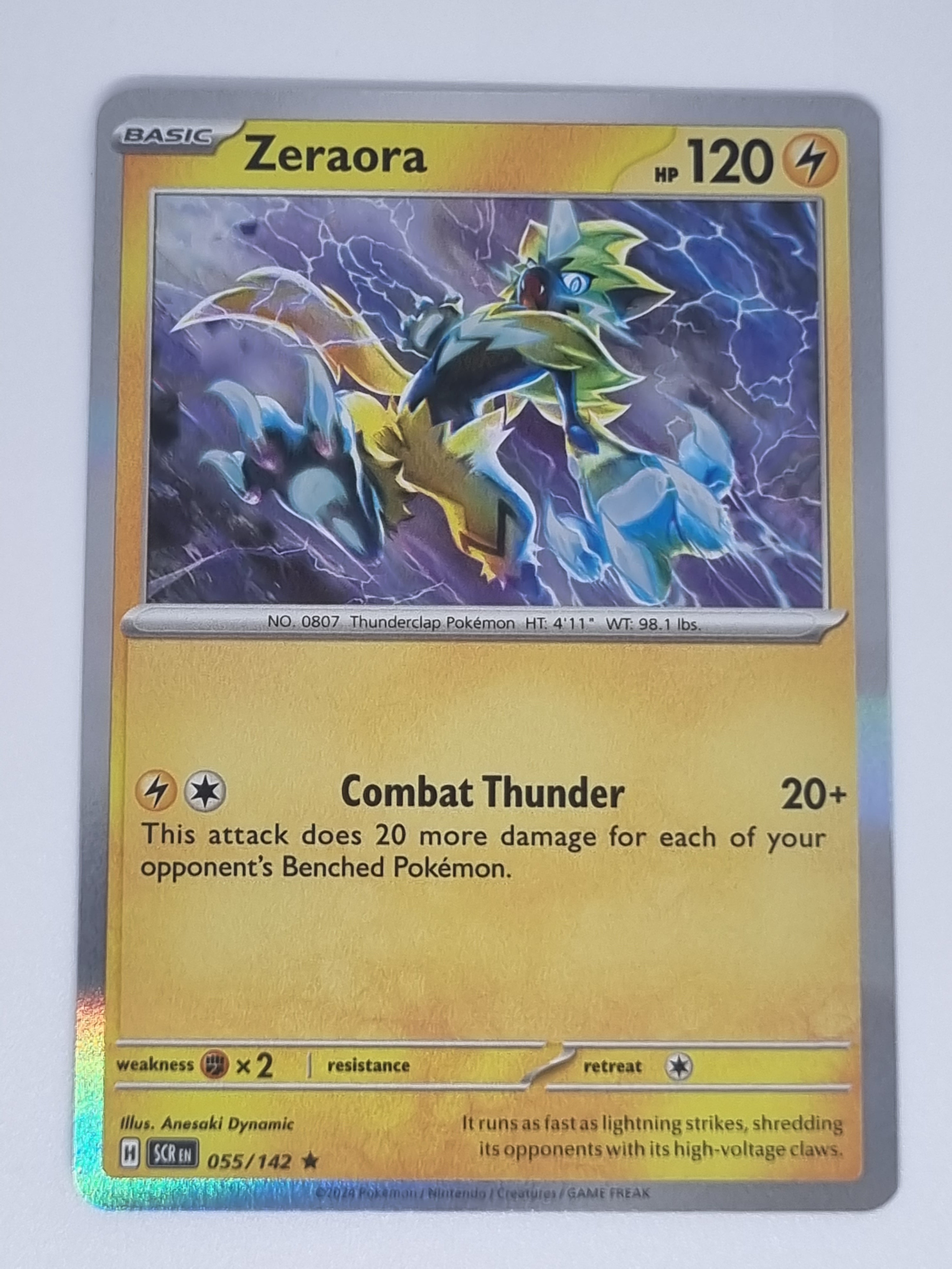 Pokemon TCG - Stellar Crown - #055/142 - Zeraora - Rare