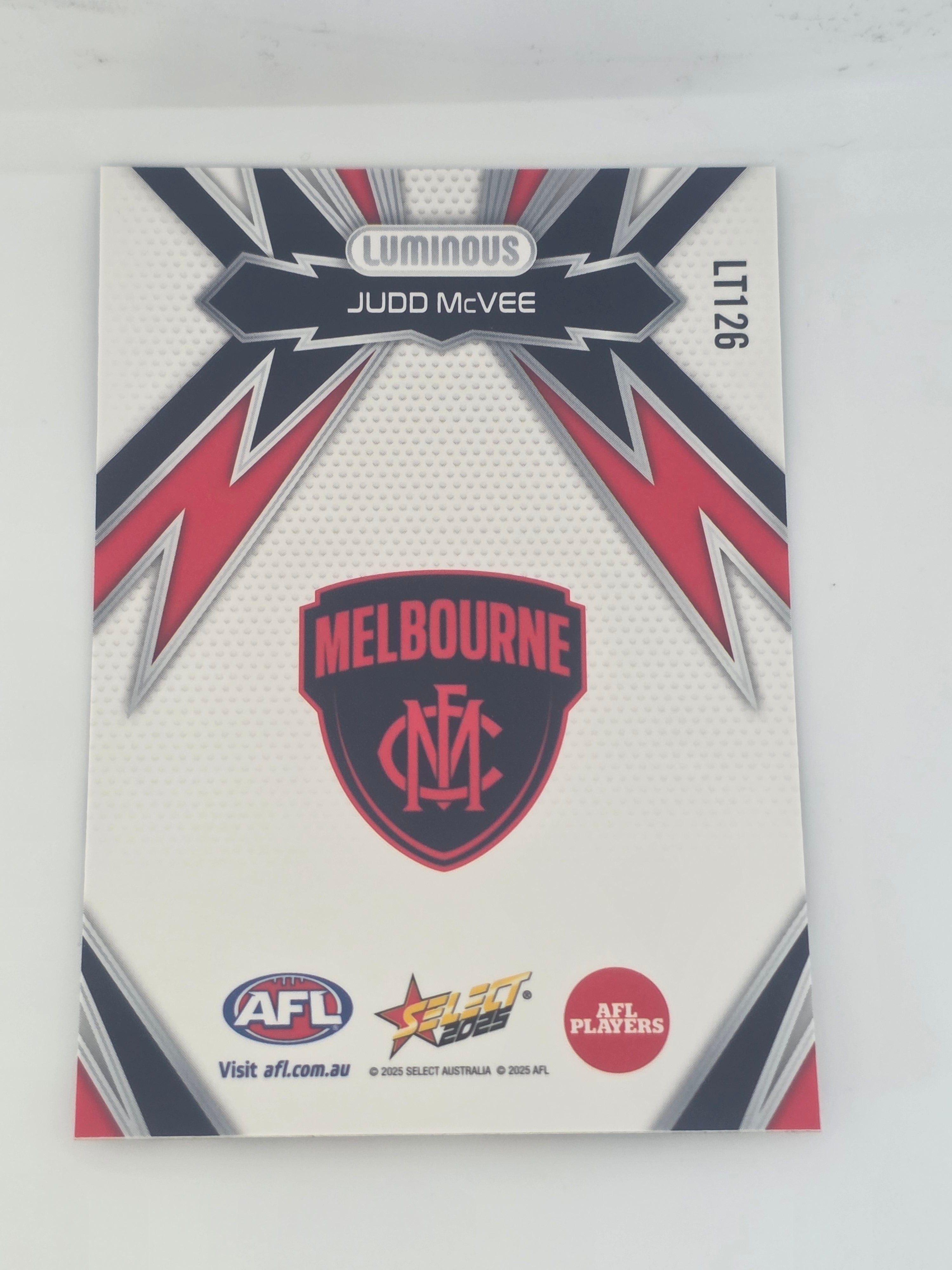 AFL Footy Stars 2025 | Luminous Thunderbolt | #LT126 | J. McVee | Melbourne