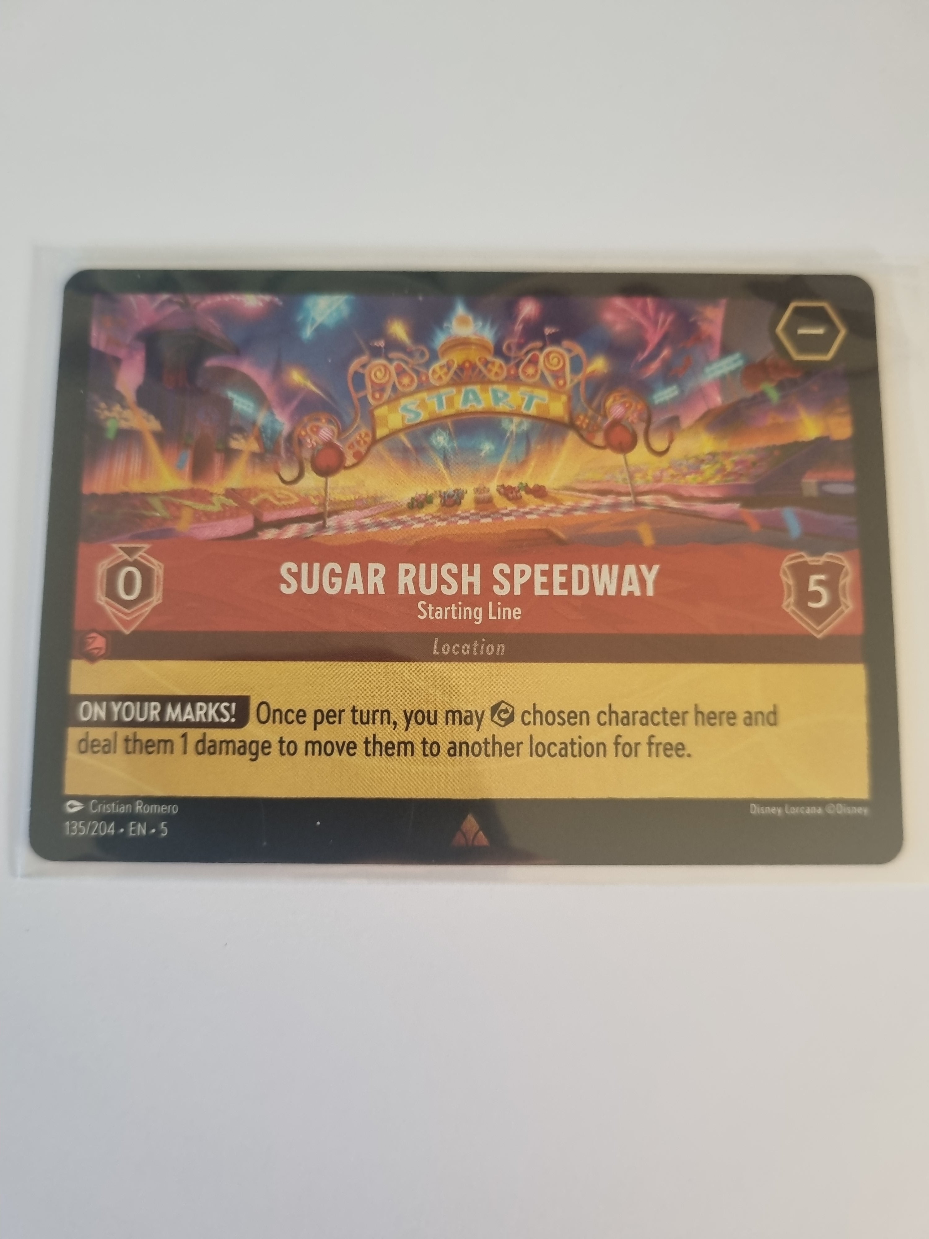 Shimmering Skies - Coldfoil - Sugar Rush Speedway - Starting Line - 135/204 - Rare