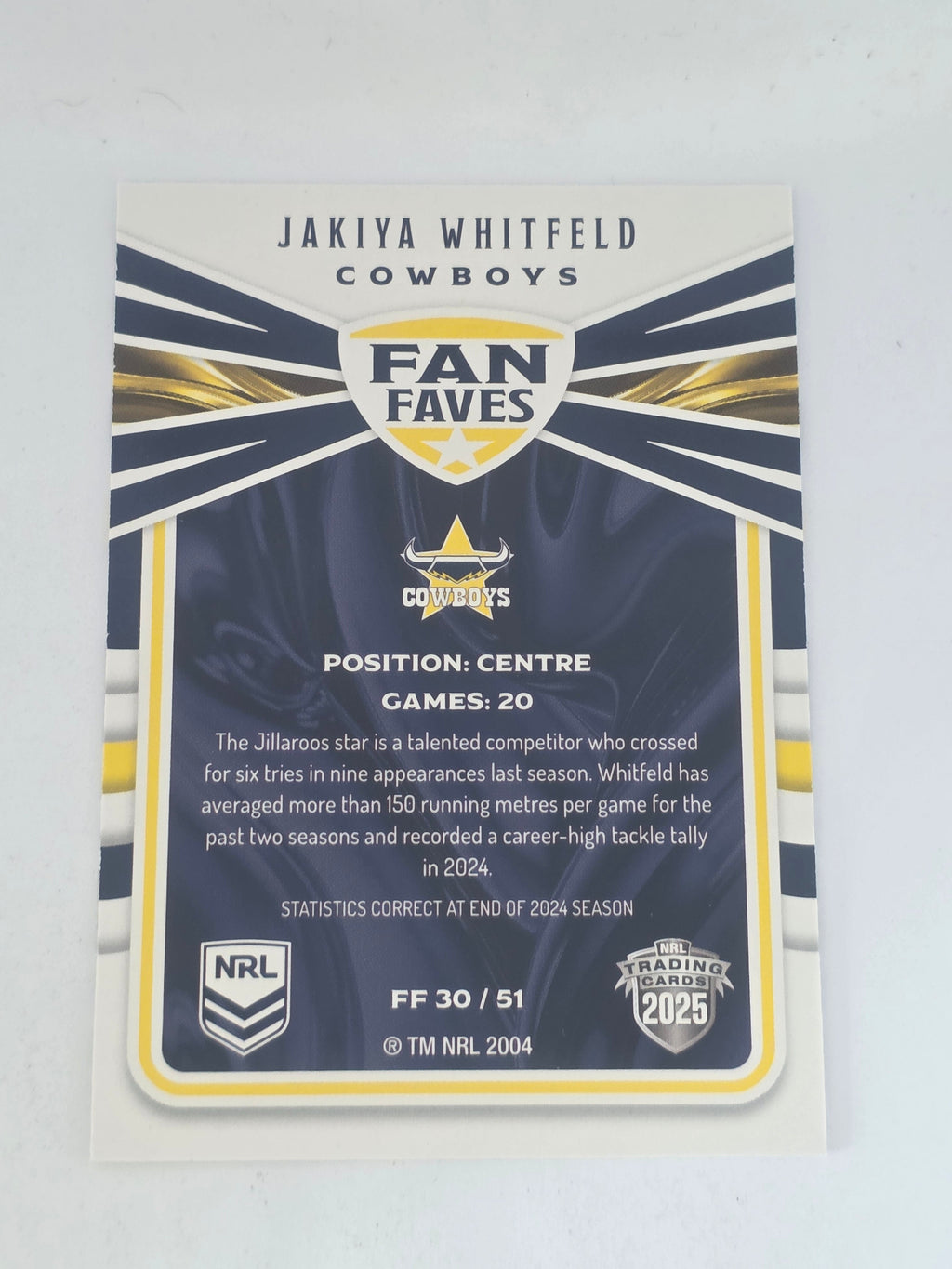 NRL 2025 Traders | Fan Favourites | #FF30 | Jakiya Whitfeld | Cowboys