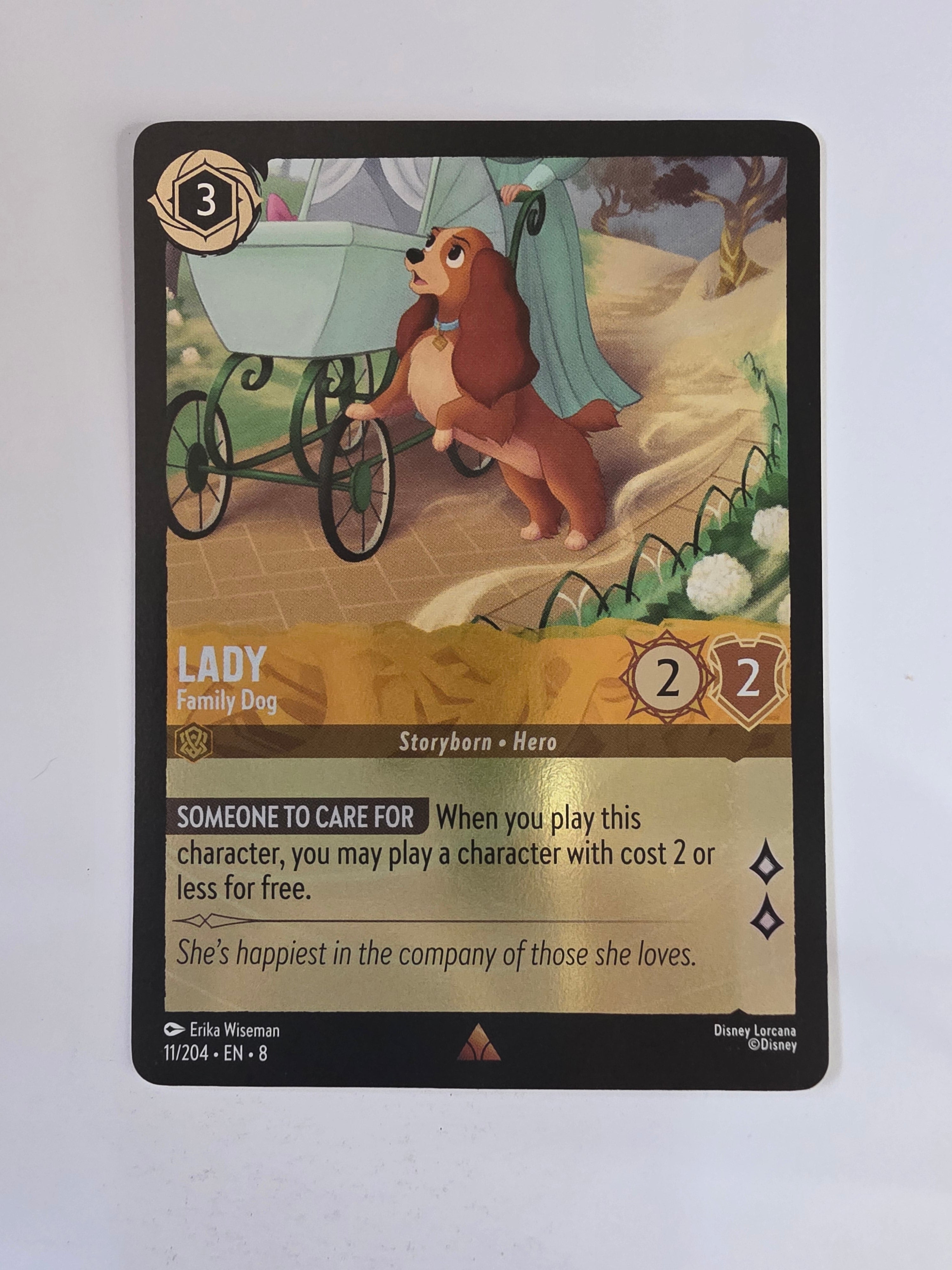 Disney Lorcana Reign of Jafar | Coldfoil | Lady Family Dog | #011 | Rare