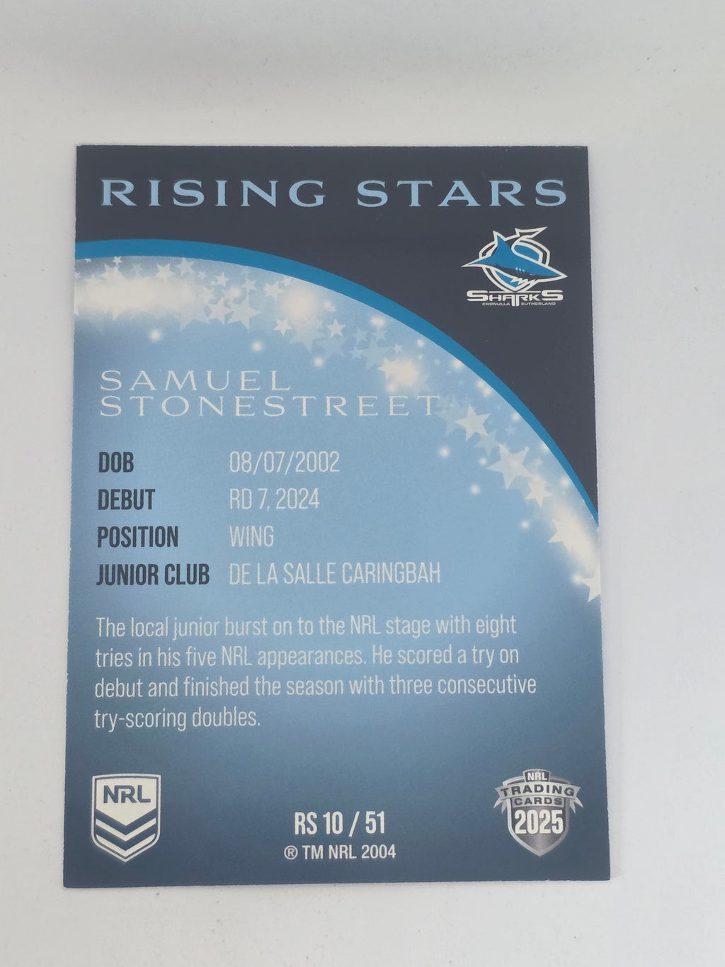 NRL 2025 Traders | Rising Stars | #RS10 | Samuel Stonestreet | Sharks