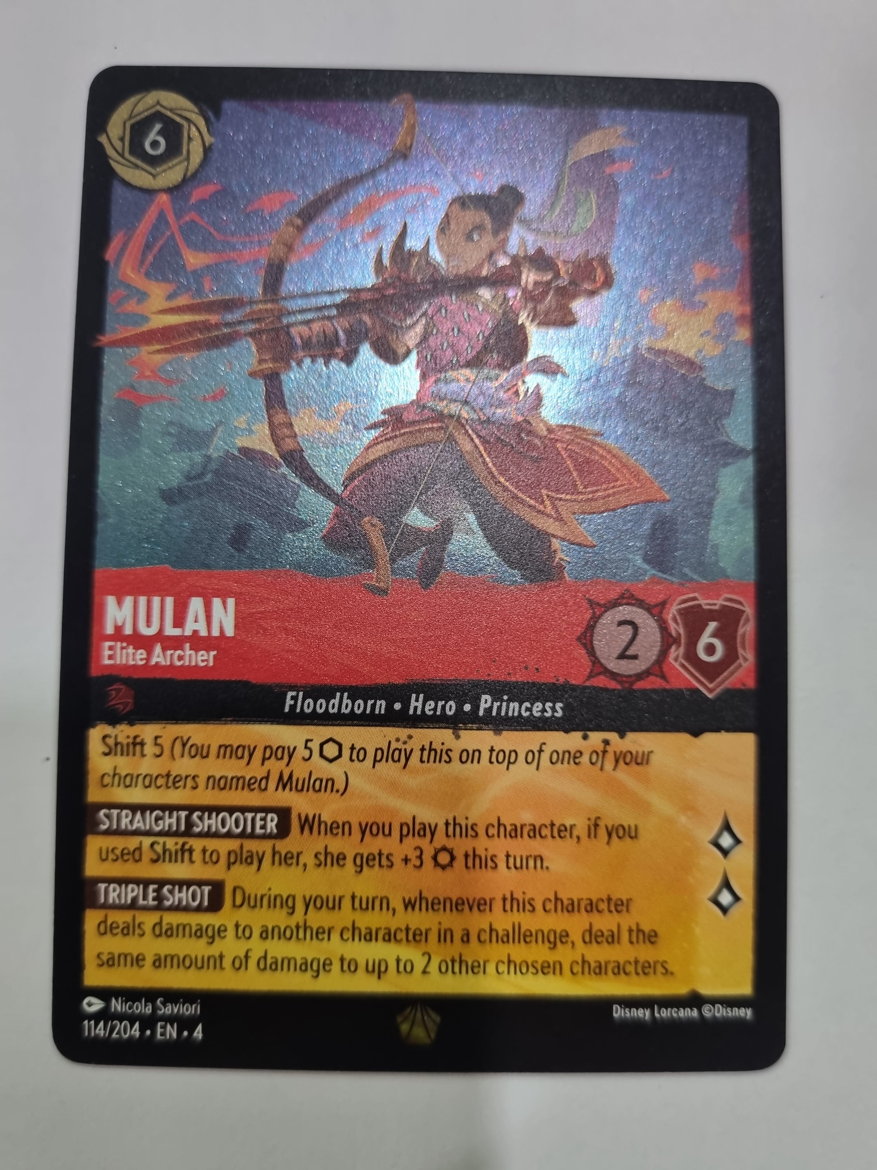 Ursula's Return - Coldfoil - Mulan - Elite Archer - 114/204 - Legendary