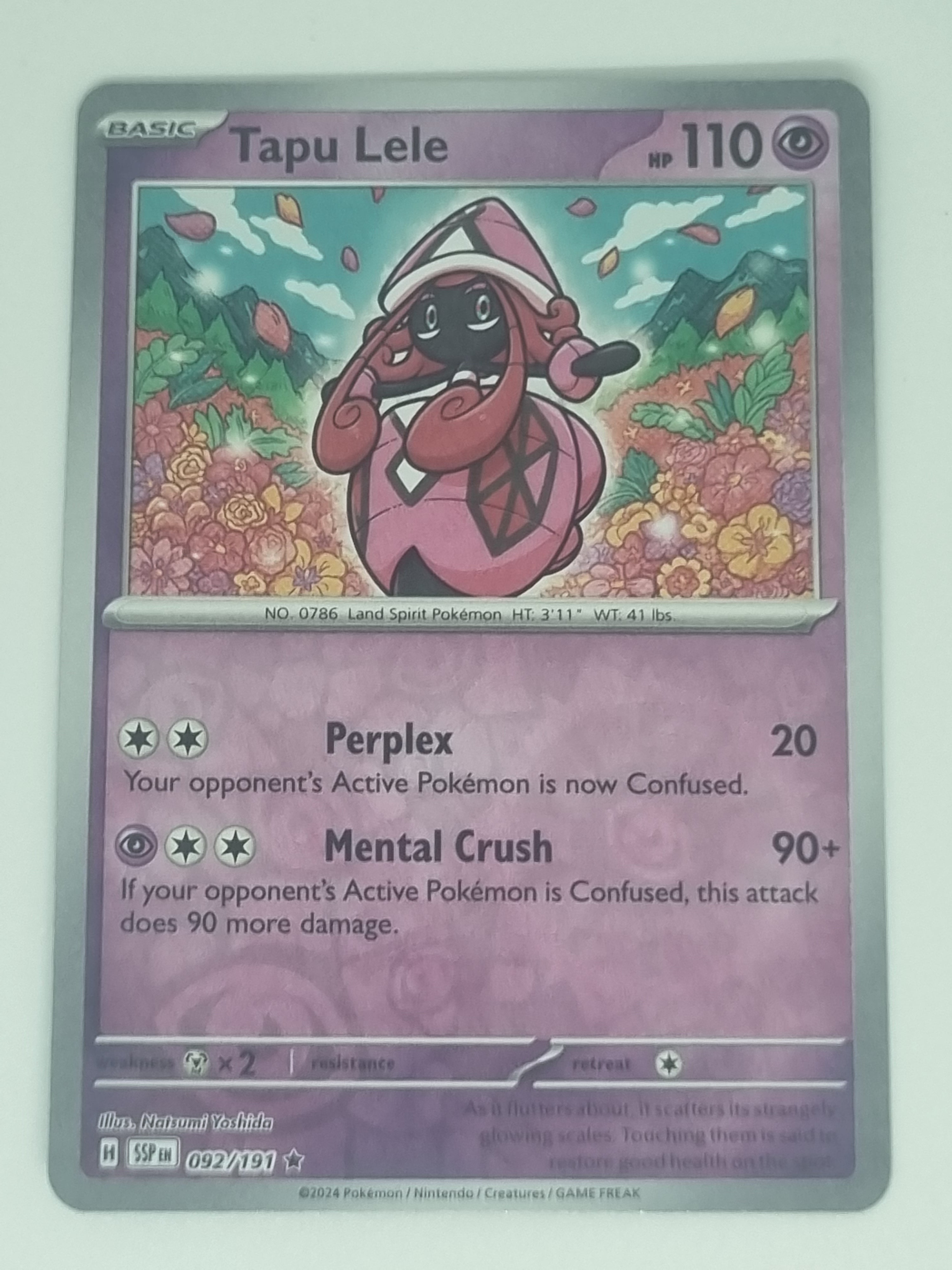 Pokemon TCG - Surging Sparks - #092/191 - Reverse Holo - Tapu Lele - Rare