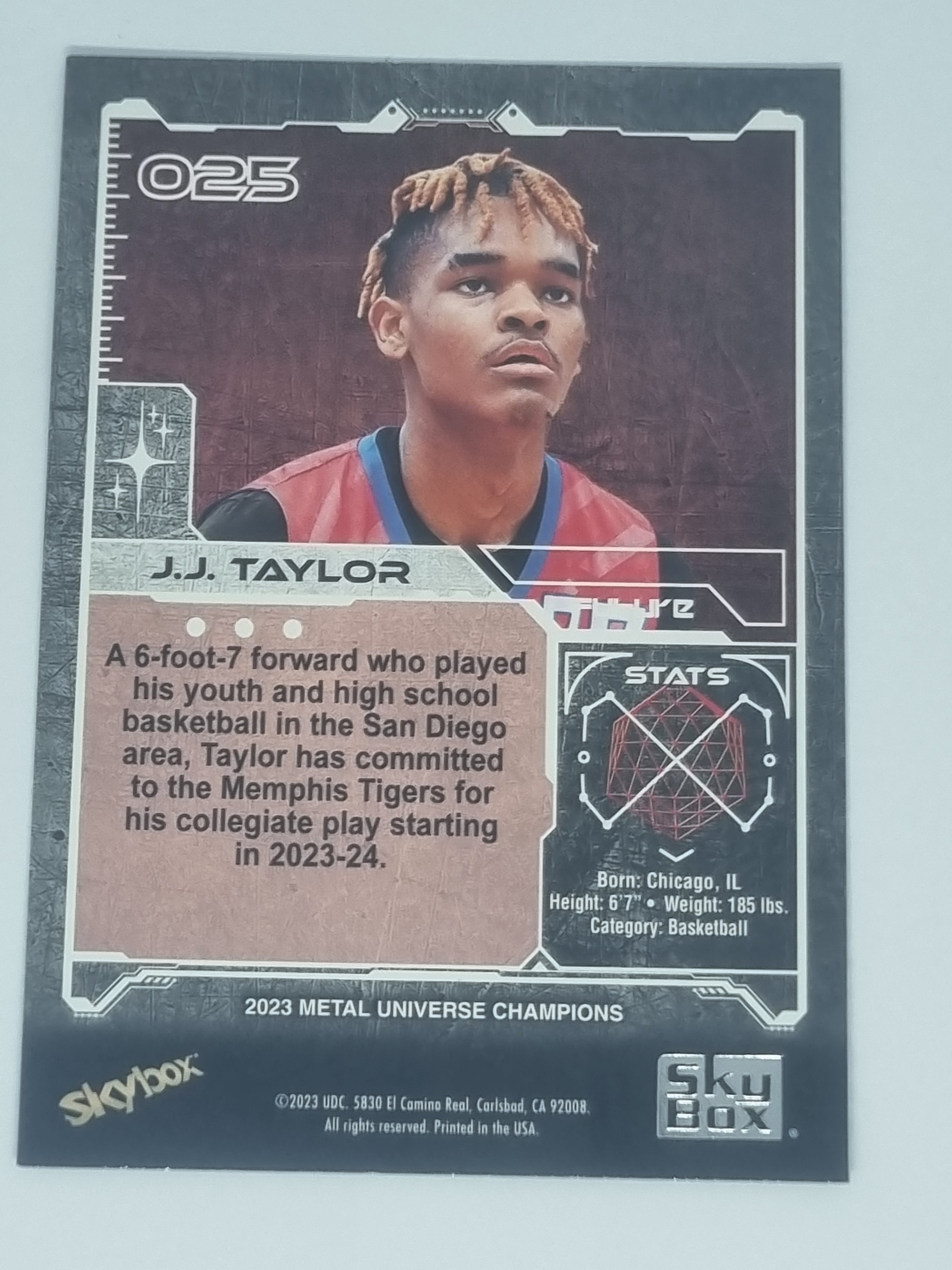 2023 Skybox Metal Universe Champions - #025 - J.J. Taylor