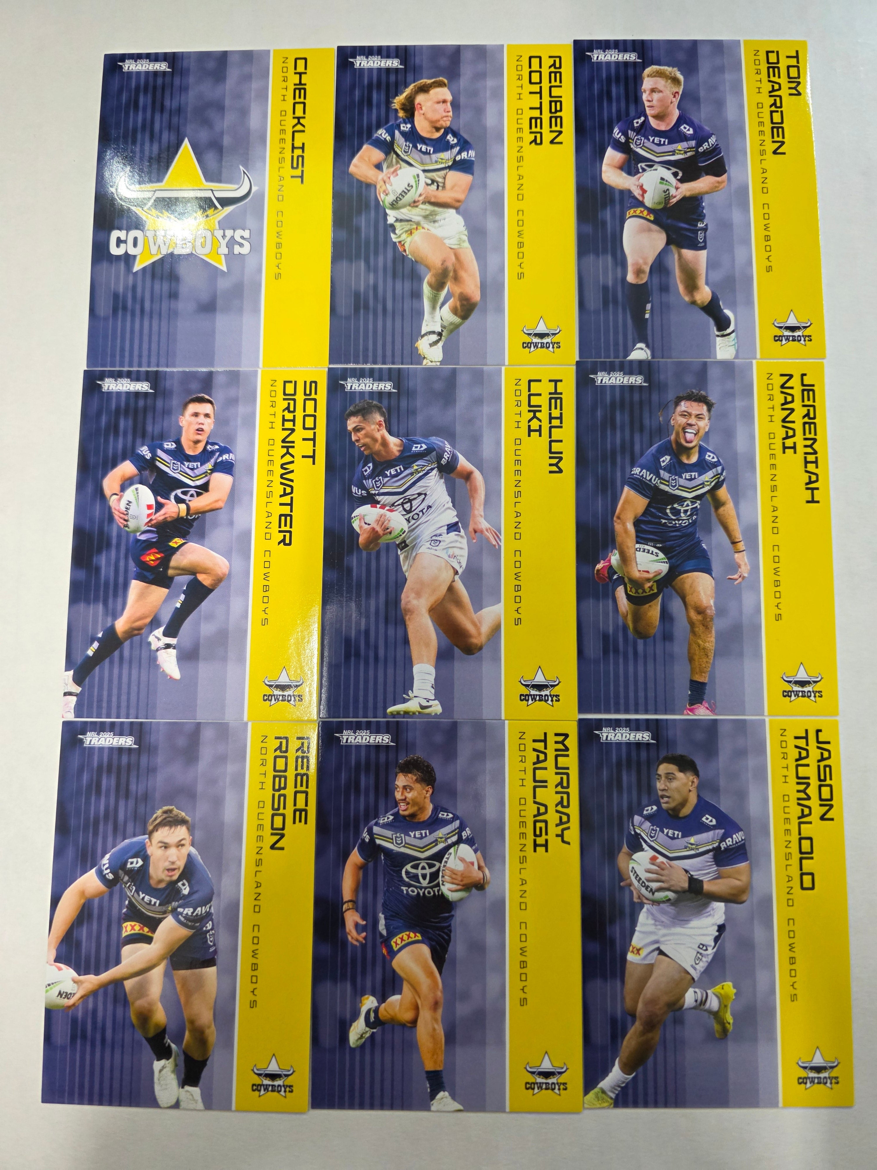 NRL 2025 Traders - Base Team Set 9 Cards - Cowboys