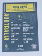 2024-25 LUXE Cricket Traders - Parallel - #P037 - Darcie Brown - Aust ODI