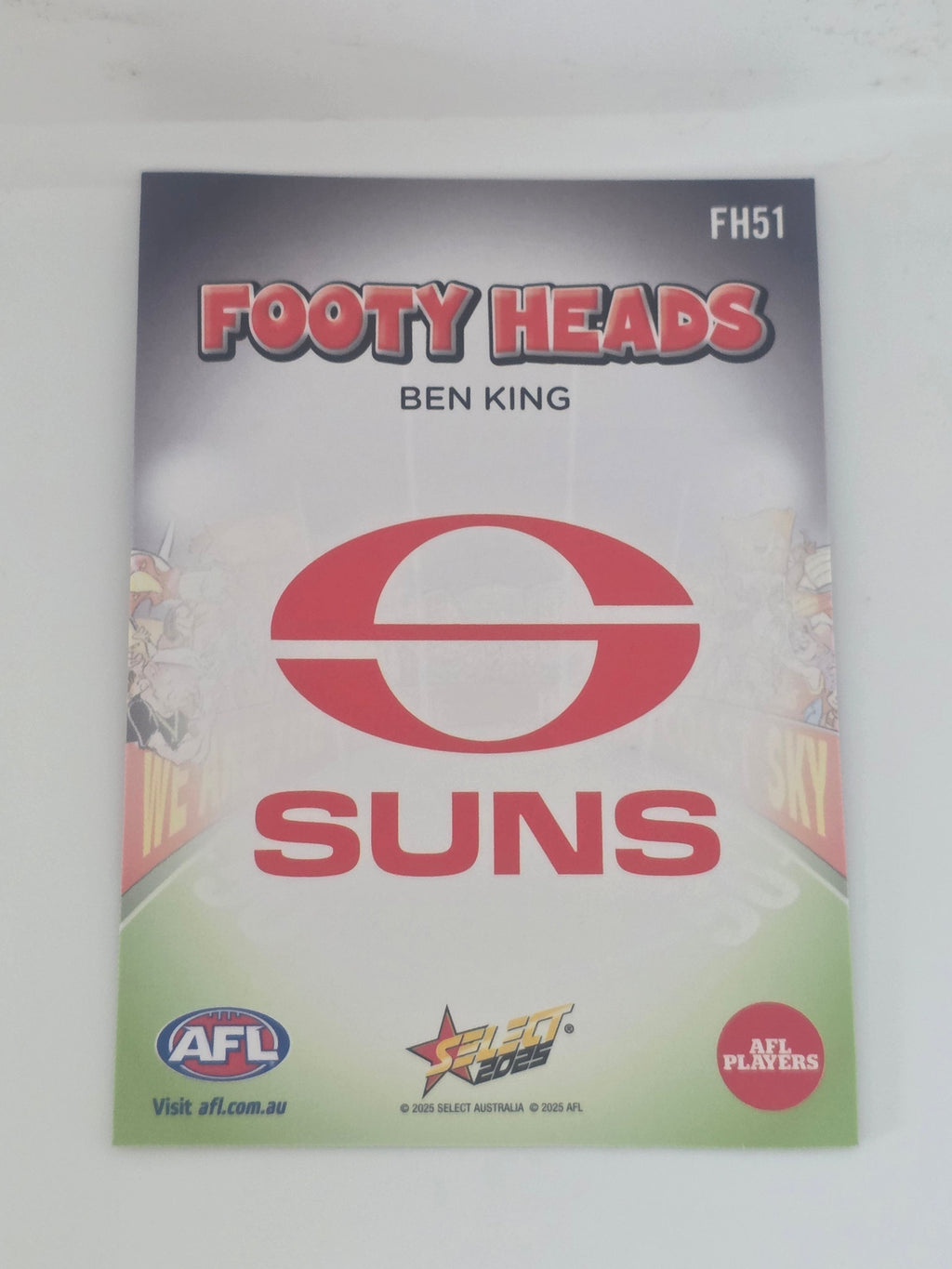 AFL Footy Stars 2025 | Footy Heads | #FH51 | B. King | Gold Coast Suns