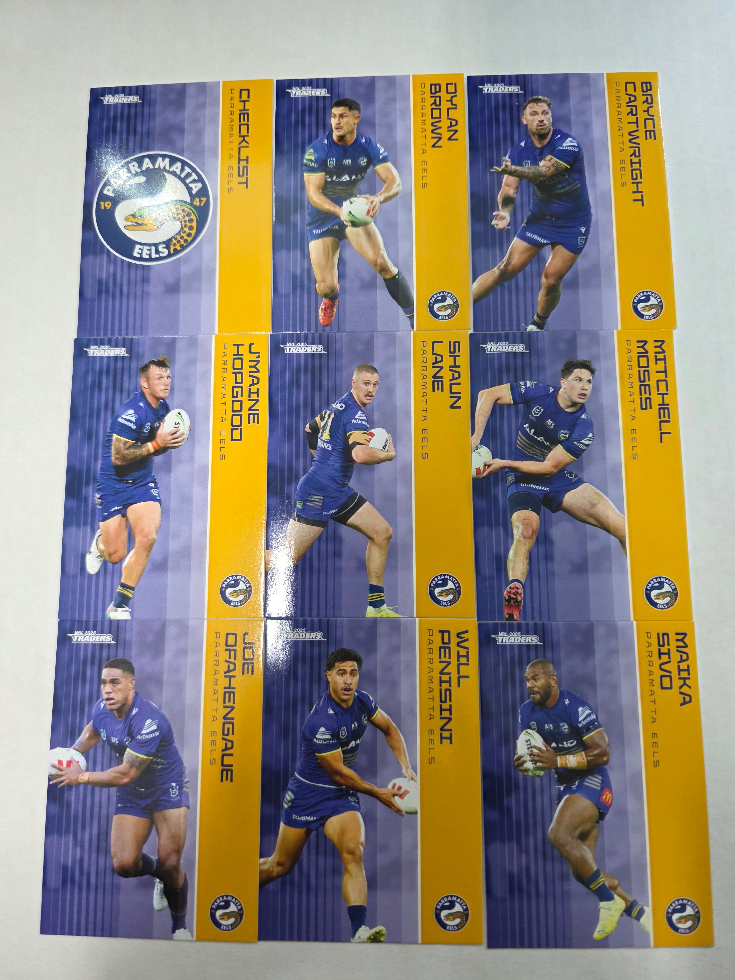 NRL 2025 Traders - Base Team Set 9 Cards - Eels