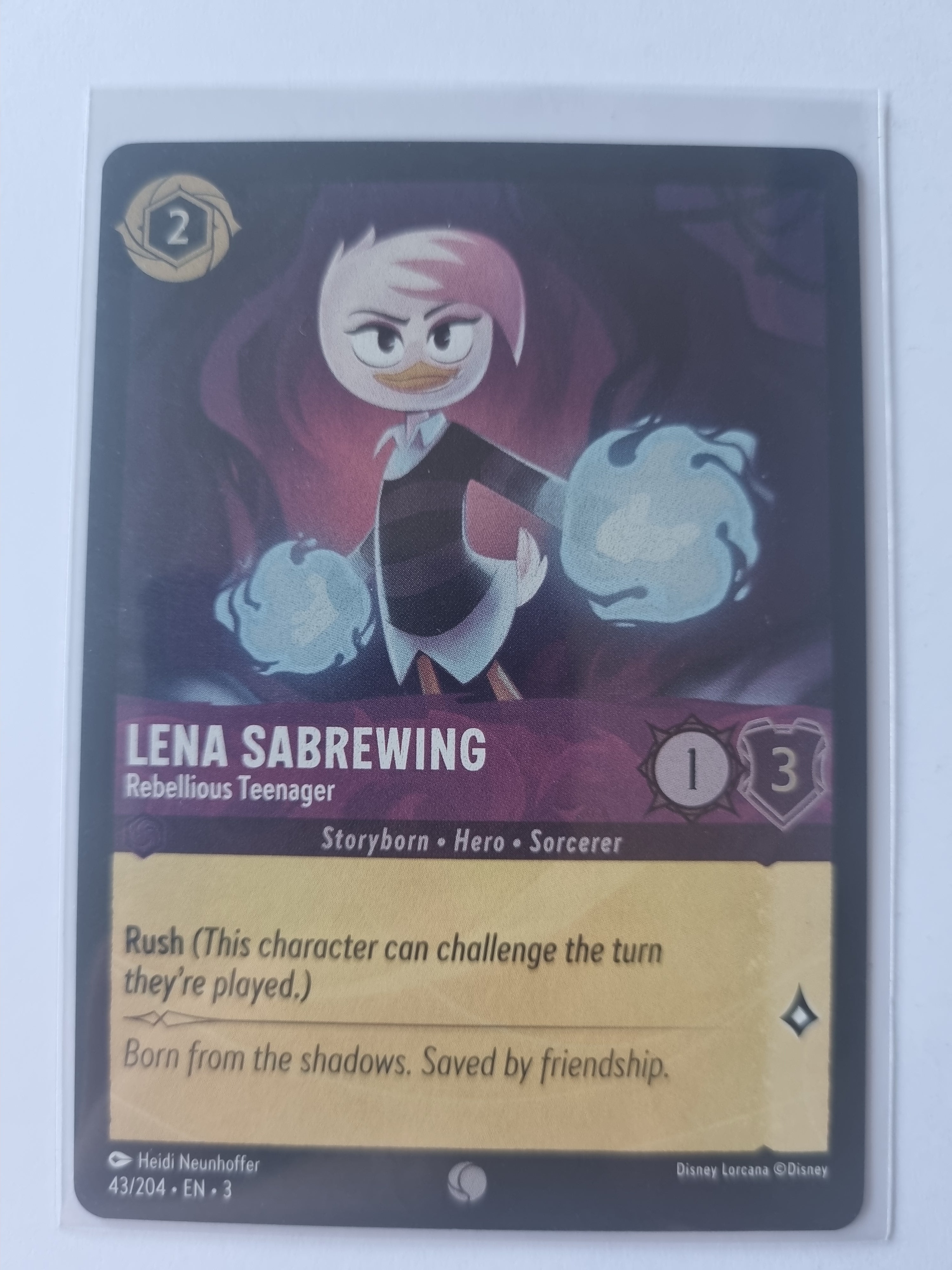 Into the Inklands Coldfoil Lena Sabrewing - Rebellious Teenager 43/204 Common